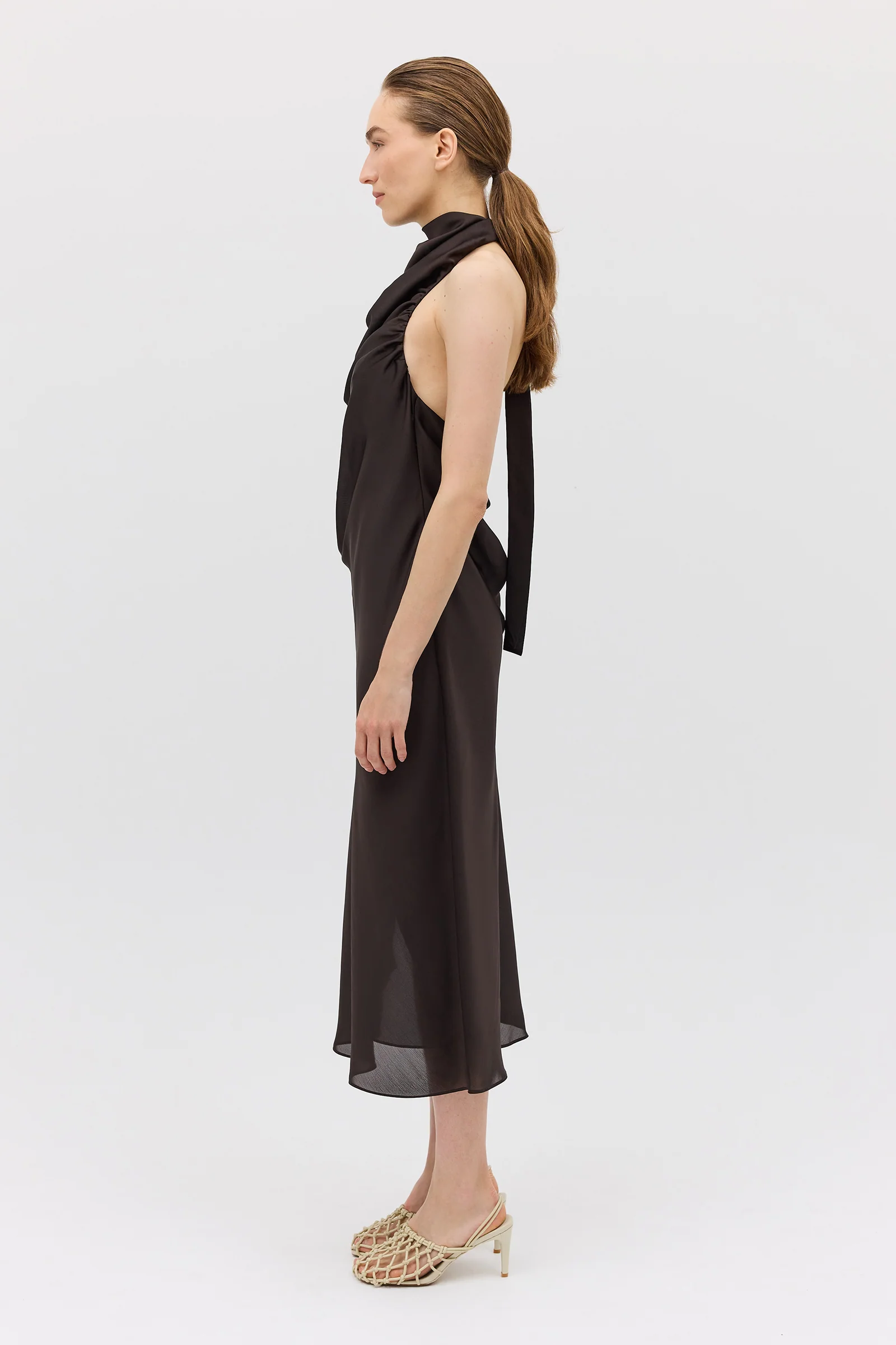 CHOCOLATE CHIFFON SUBLIMATE DRESS - Image 5