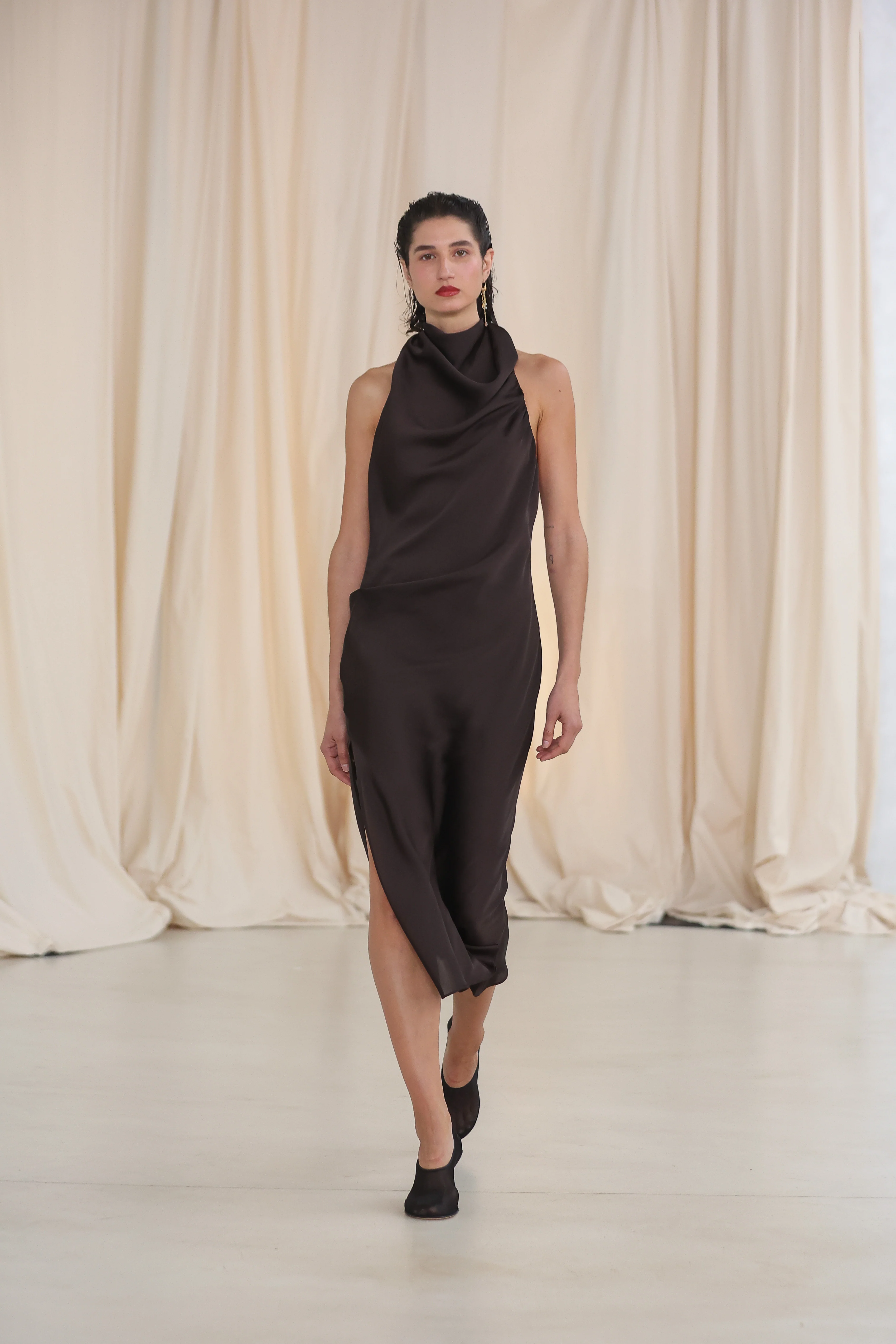 CHOCOLATE CHIFFON SUBLIMATE DRESS - Image 9
