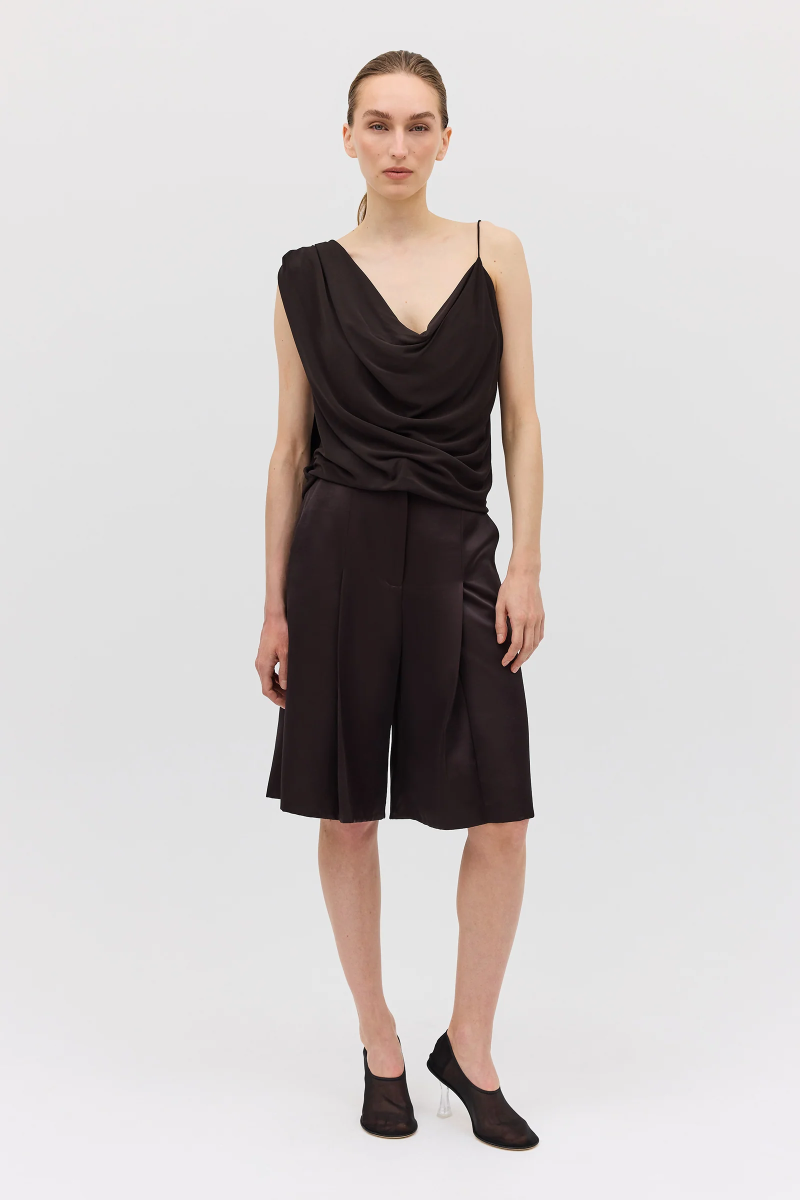CHOCOLATE JERSEY LIQUID TOP - Image 3
