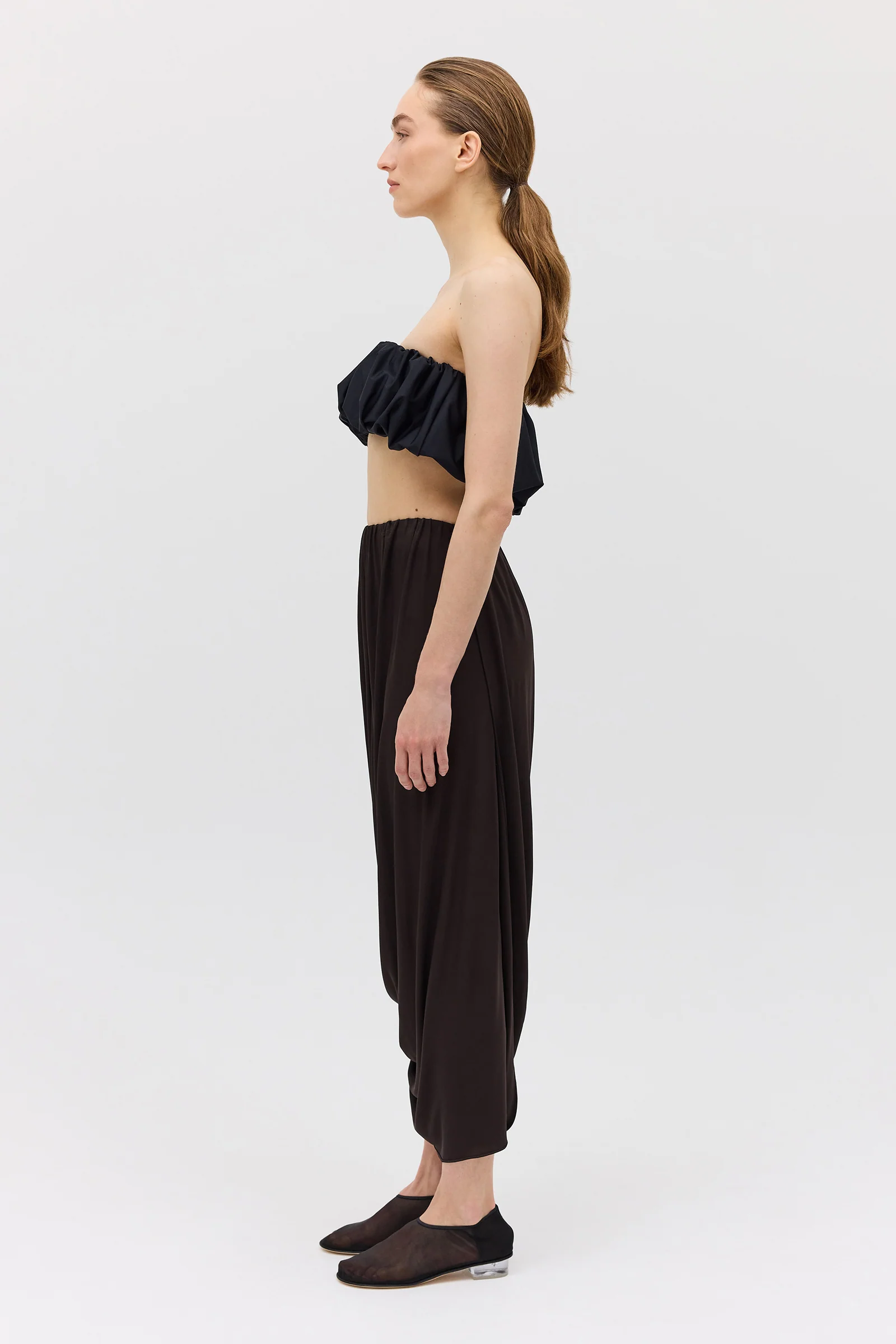 CHOCOLATE JERSEY RIPPLE SKIRT - Image 5