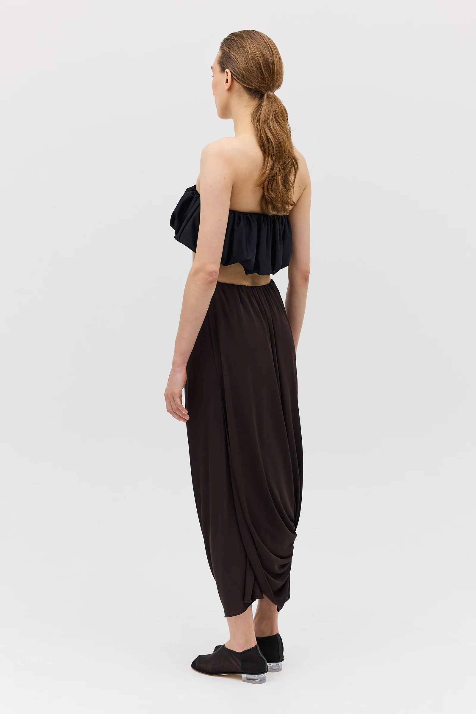 CHOCOLATE JERSEY RIPPLE SKIRT - Image 6