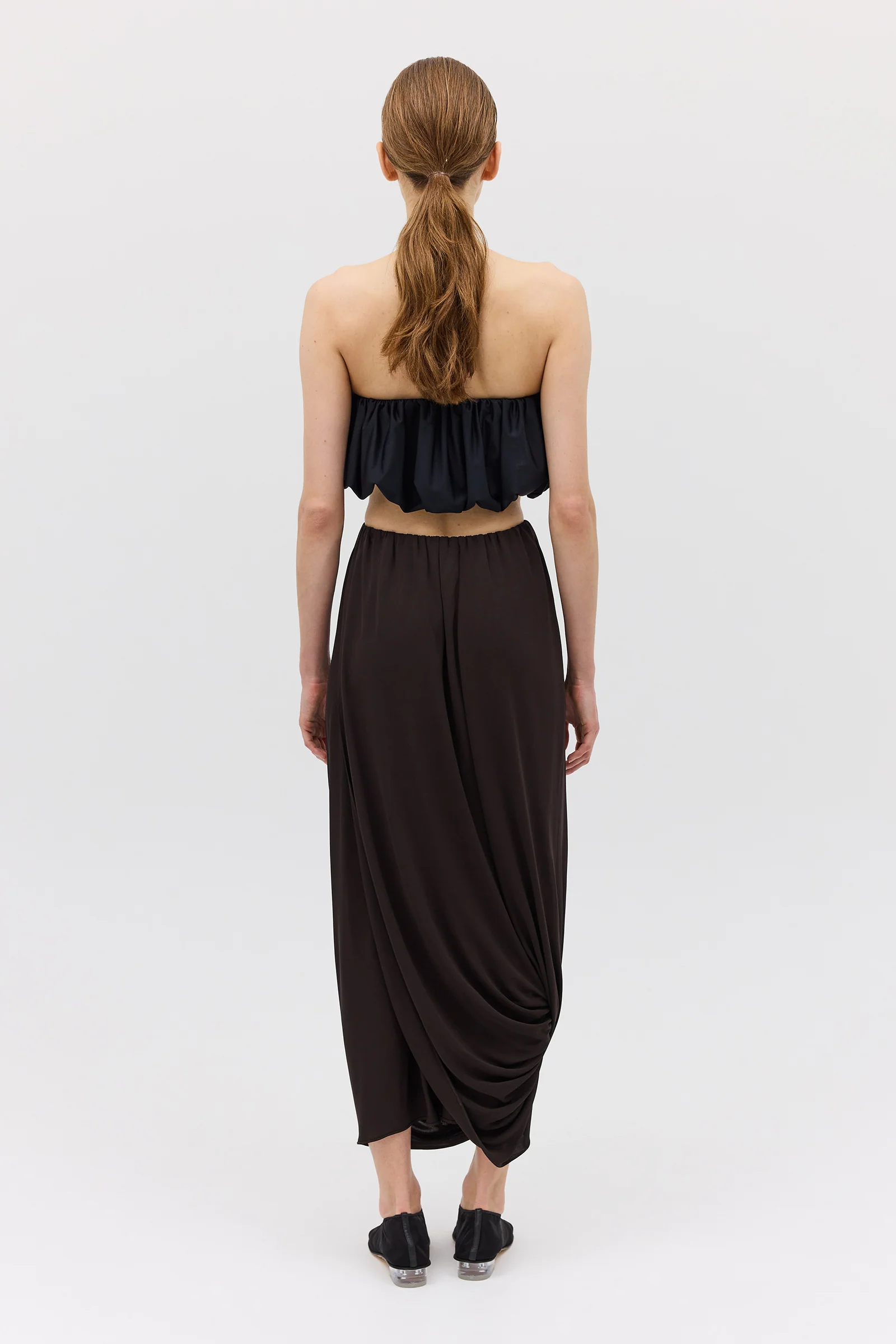 CHOCOLATE JERSEY RIPPLE SKIRT - Image 7