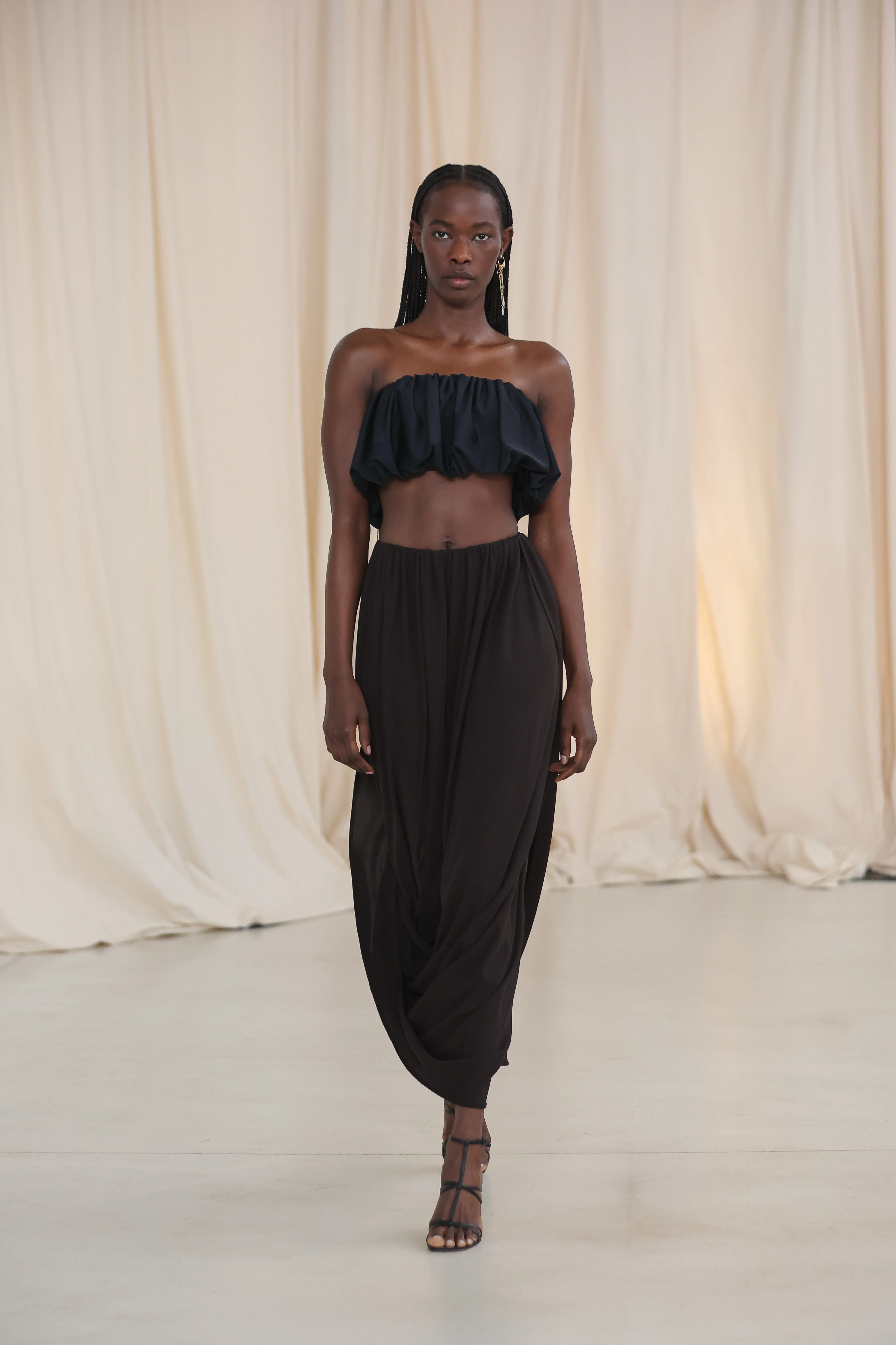 CHOCOLATE JERSEY RIPPLE SKIRT - Image 9
