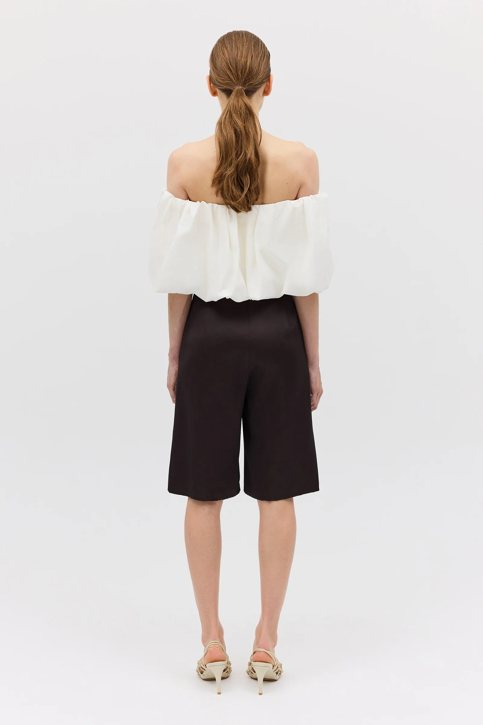 CHOCOLATE SATIN SUITING SURGES SHORT - Image 6