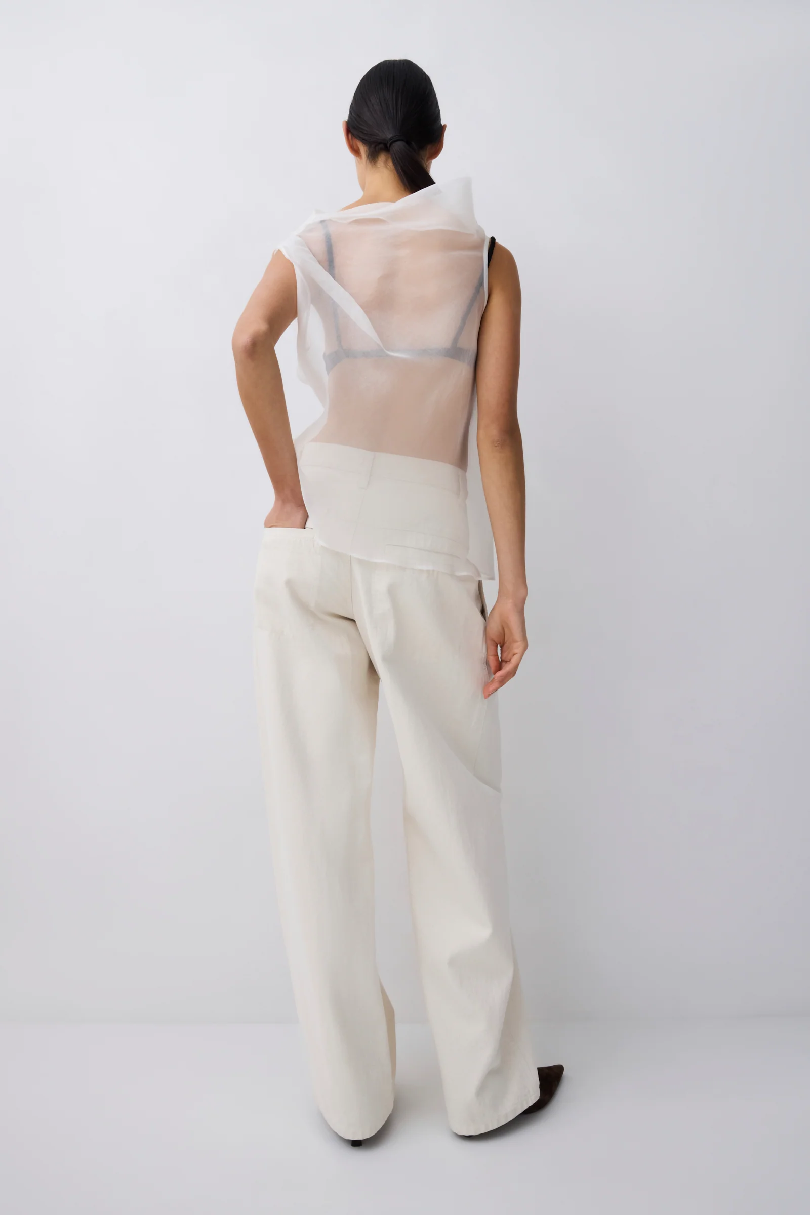 CREAM ORGANZA CEZANNE TOP - Image 6