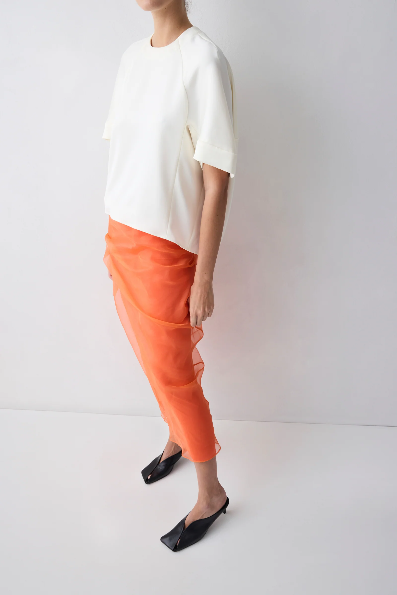 CREAM SATIN EVOLVE TOP - Image 4