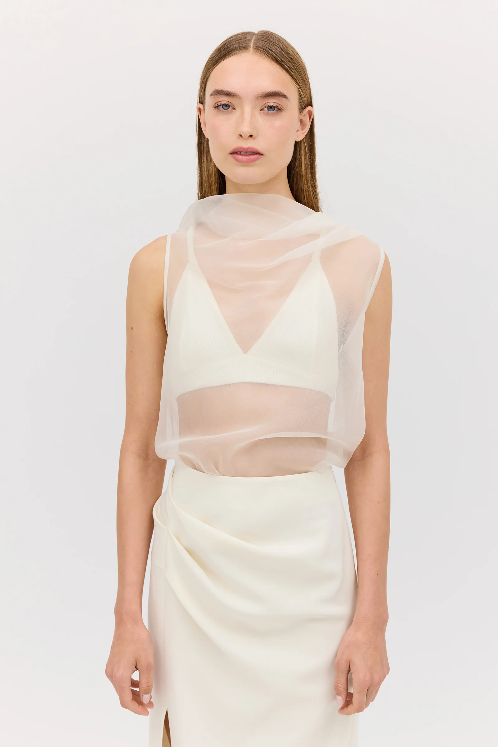 CREAM WOOL CARESS SKIRT - Image 3