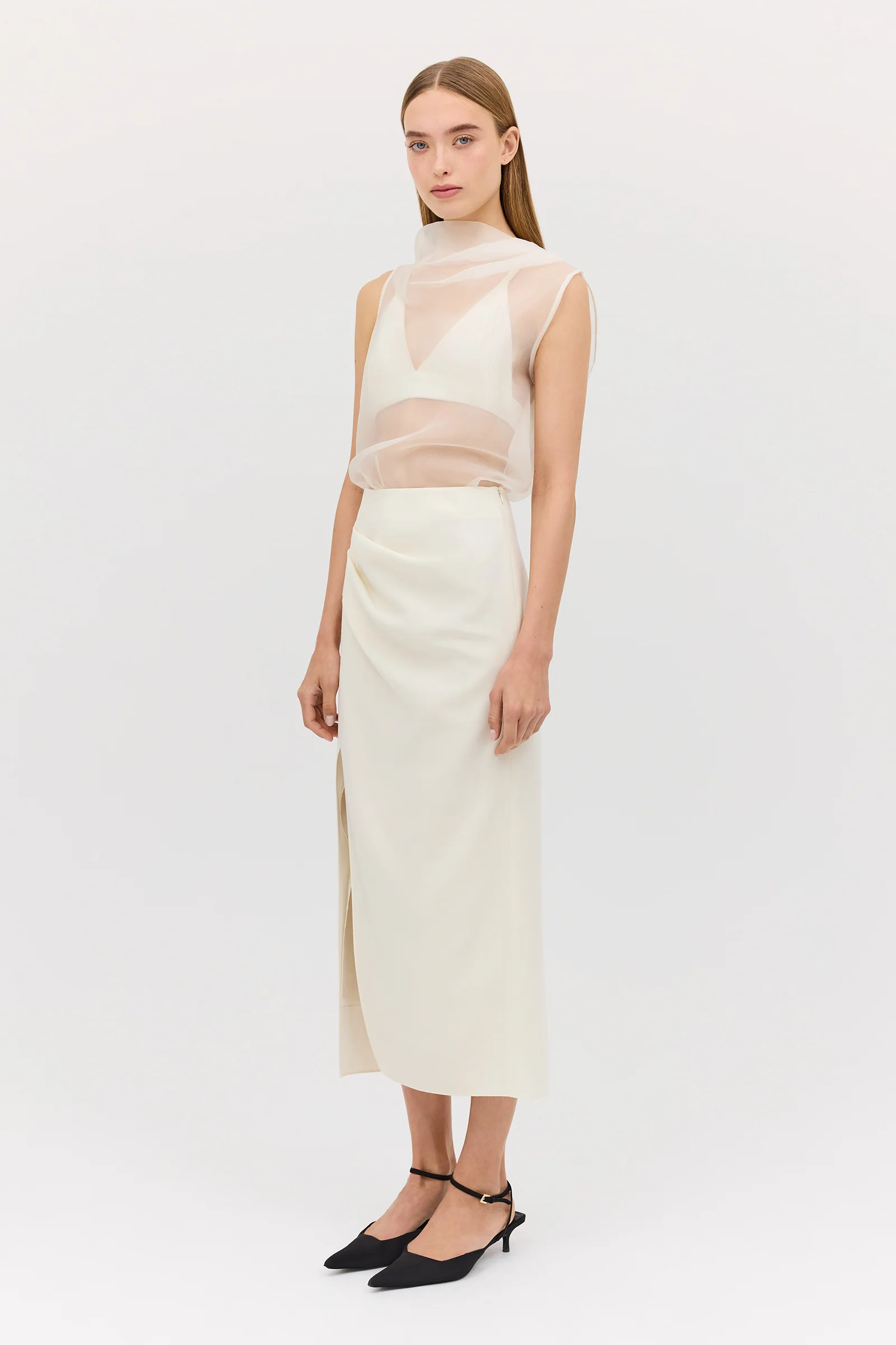 CREAM WOOL CARESS SKIRT - Image 4