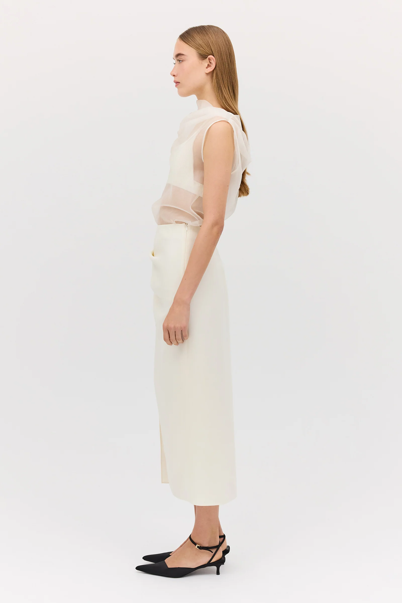 CREAM WOOL CARESS SKIRT - Image 5
