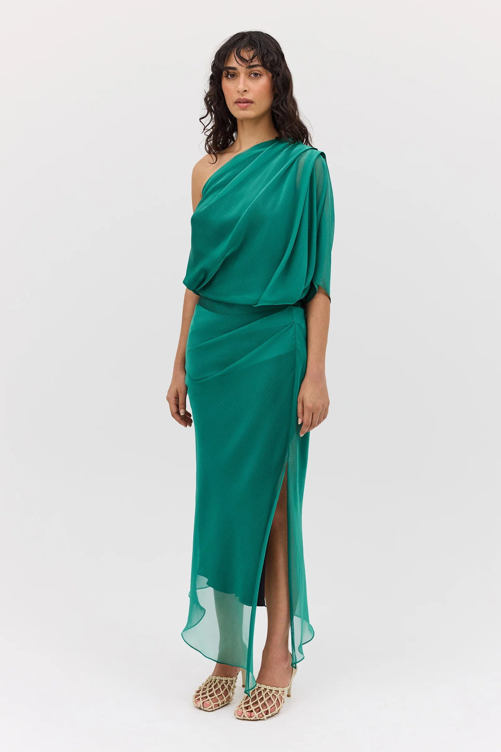 FOREST CHIFFON CLINCH SKIRT - Image 3