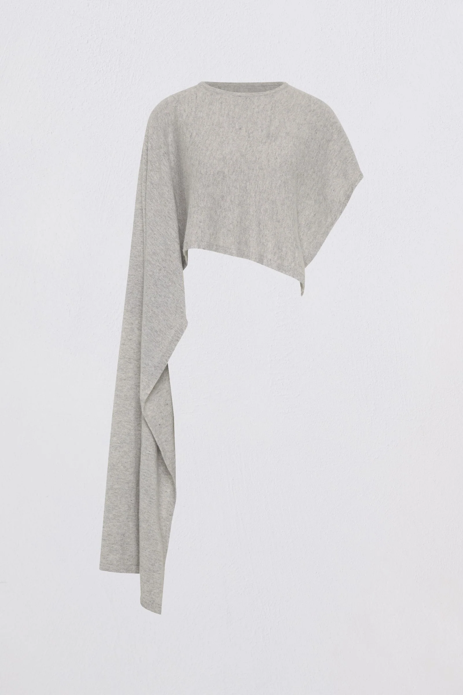 GREY CASHMERE TRANQUIL KNIT CAPE - Image 7