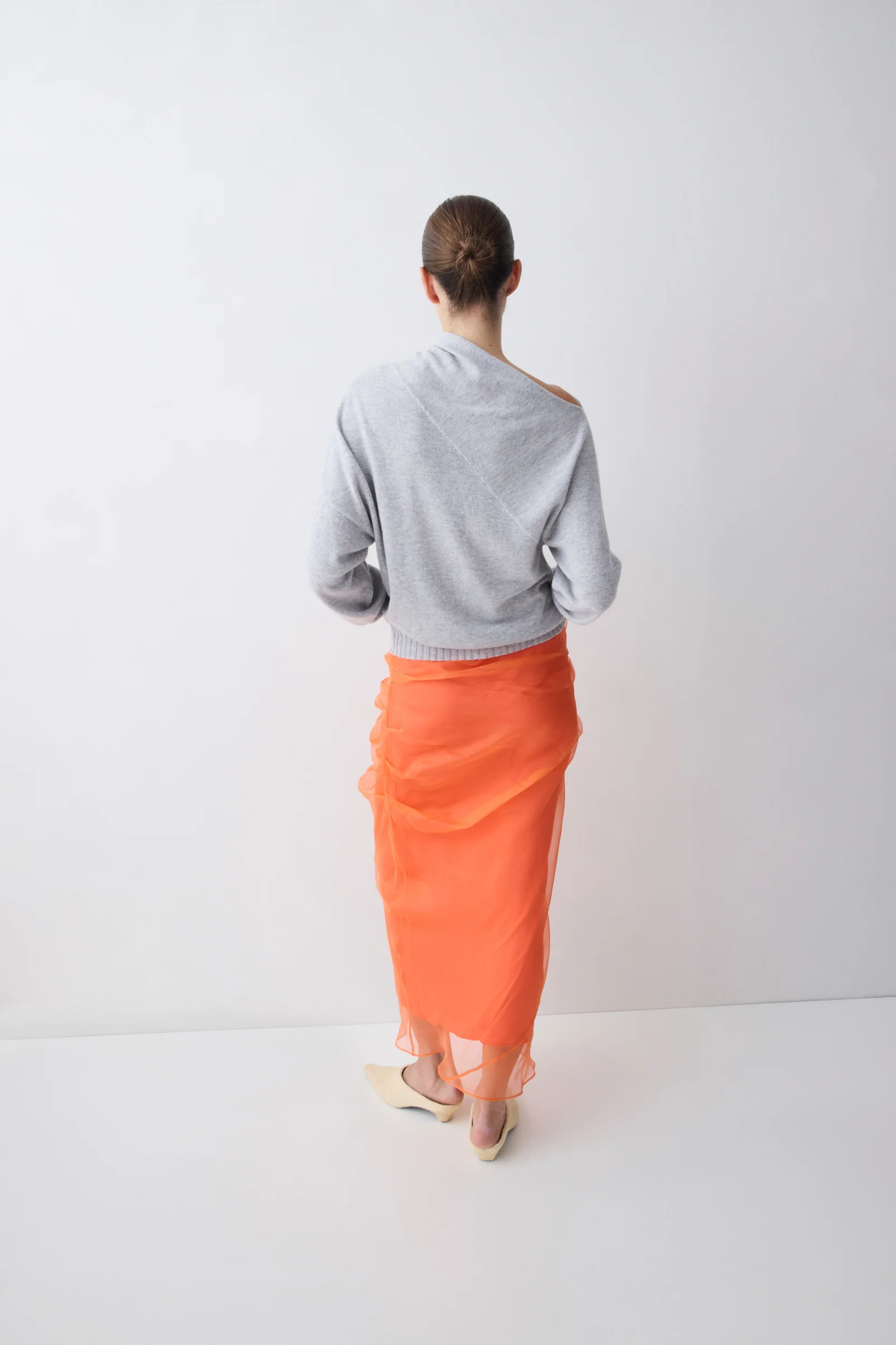 GREY MARLE CASHMERE FLOW KNIT TOP - Image 3