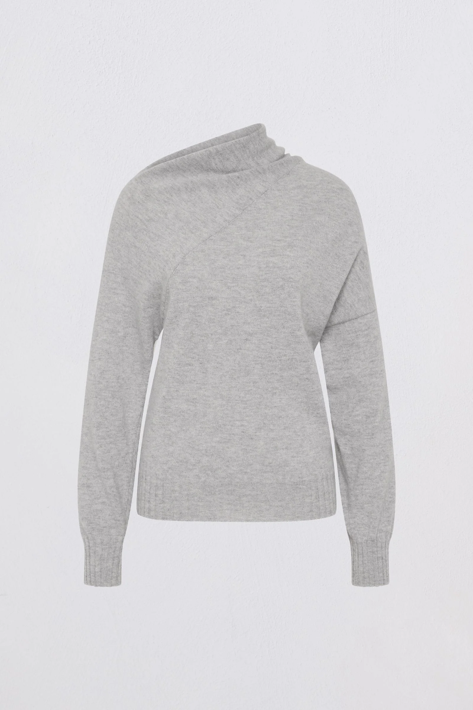 GREY MARLE CASHMERE FLOW KNIT TOP - Image 7
