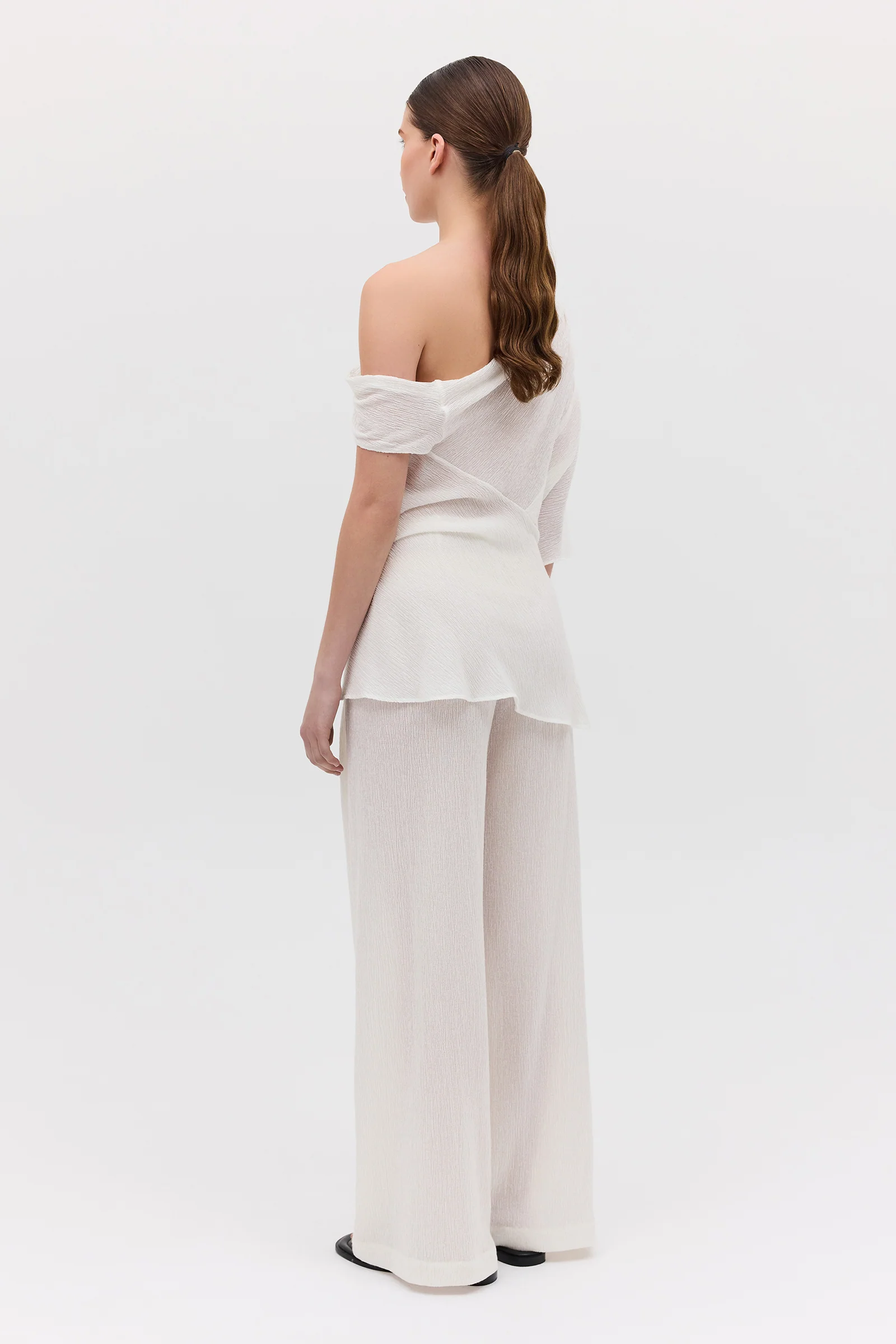 IVORY CRINKLE RAY PANT - Image 5