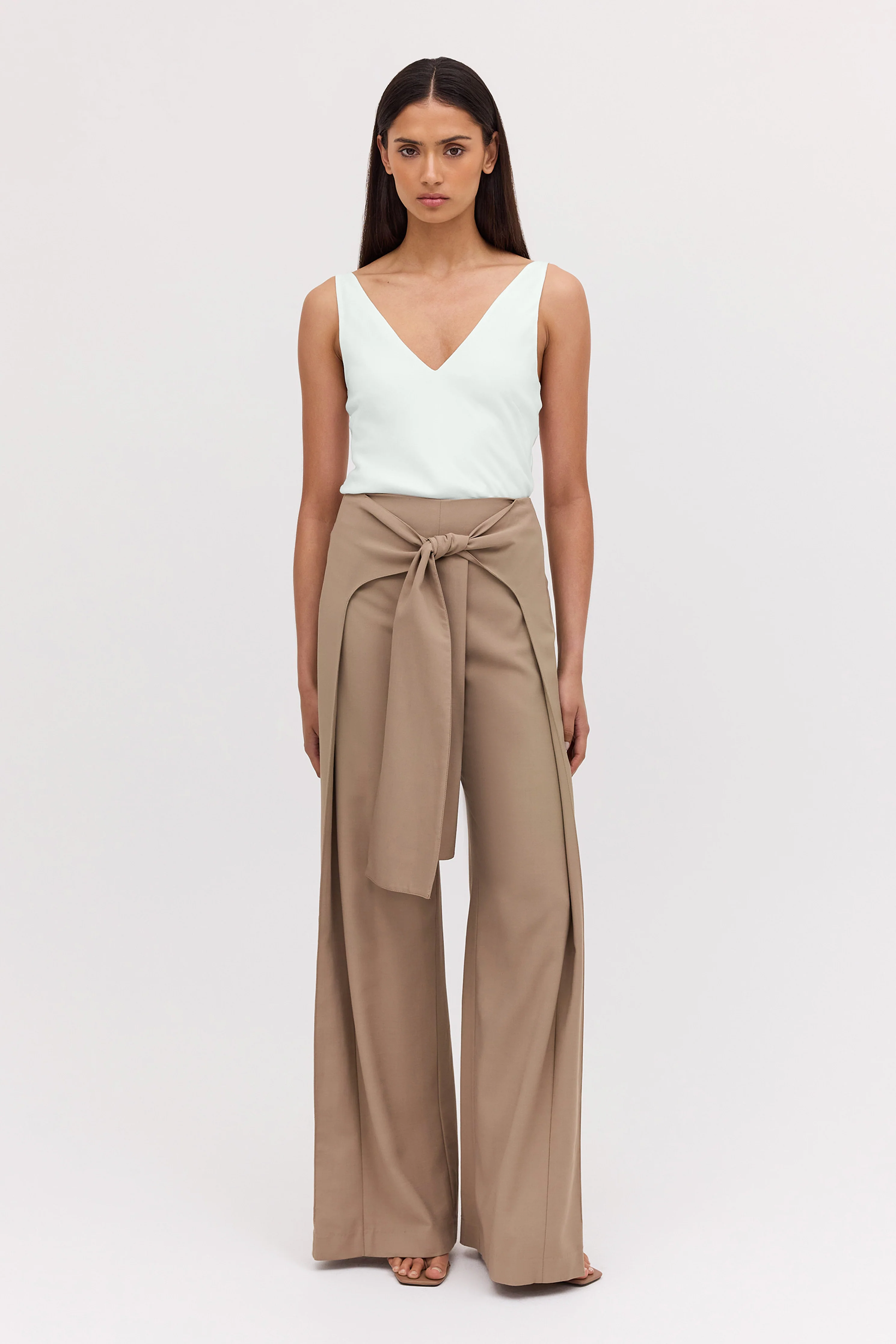 IVORY SATIN CREPE CLAUDE TANK - Image 3
