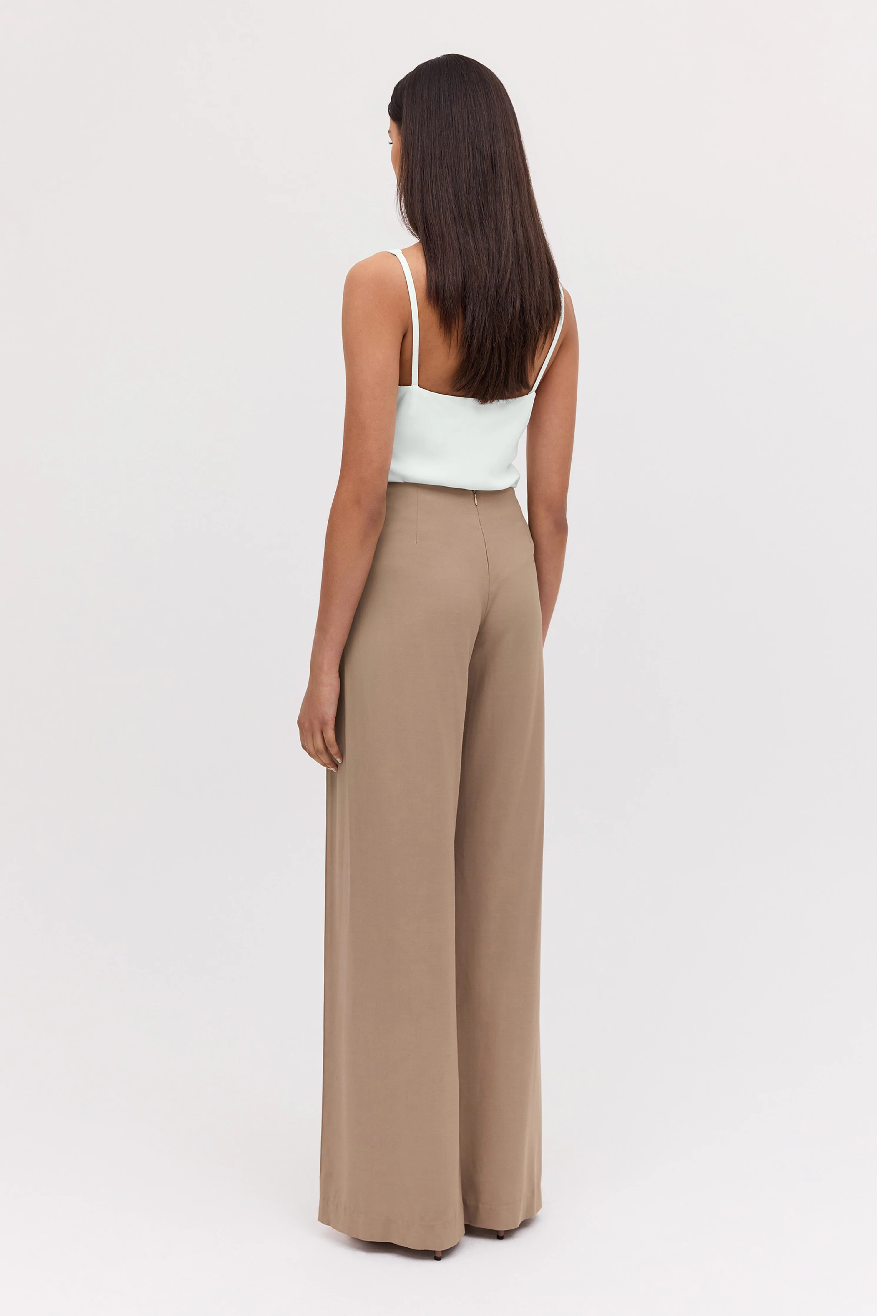IVORY SATIN CREPE CLAUDE TANK - Image 6