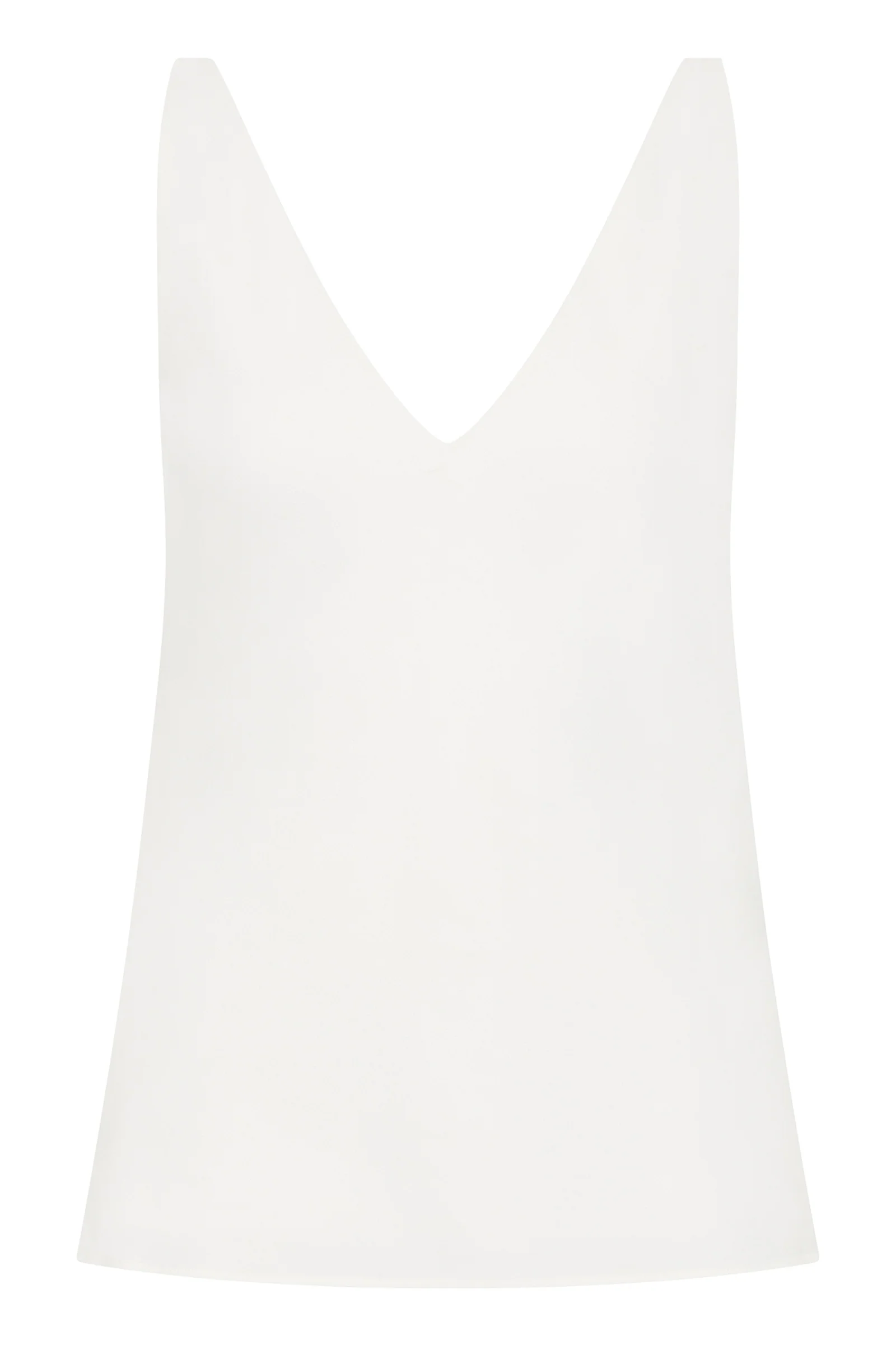 IVORY SATIN CREPE CLAUDE TANK - Image 8