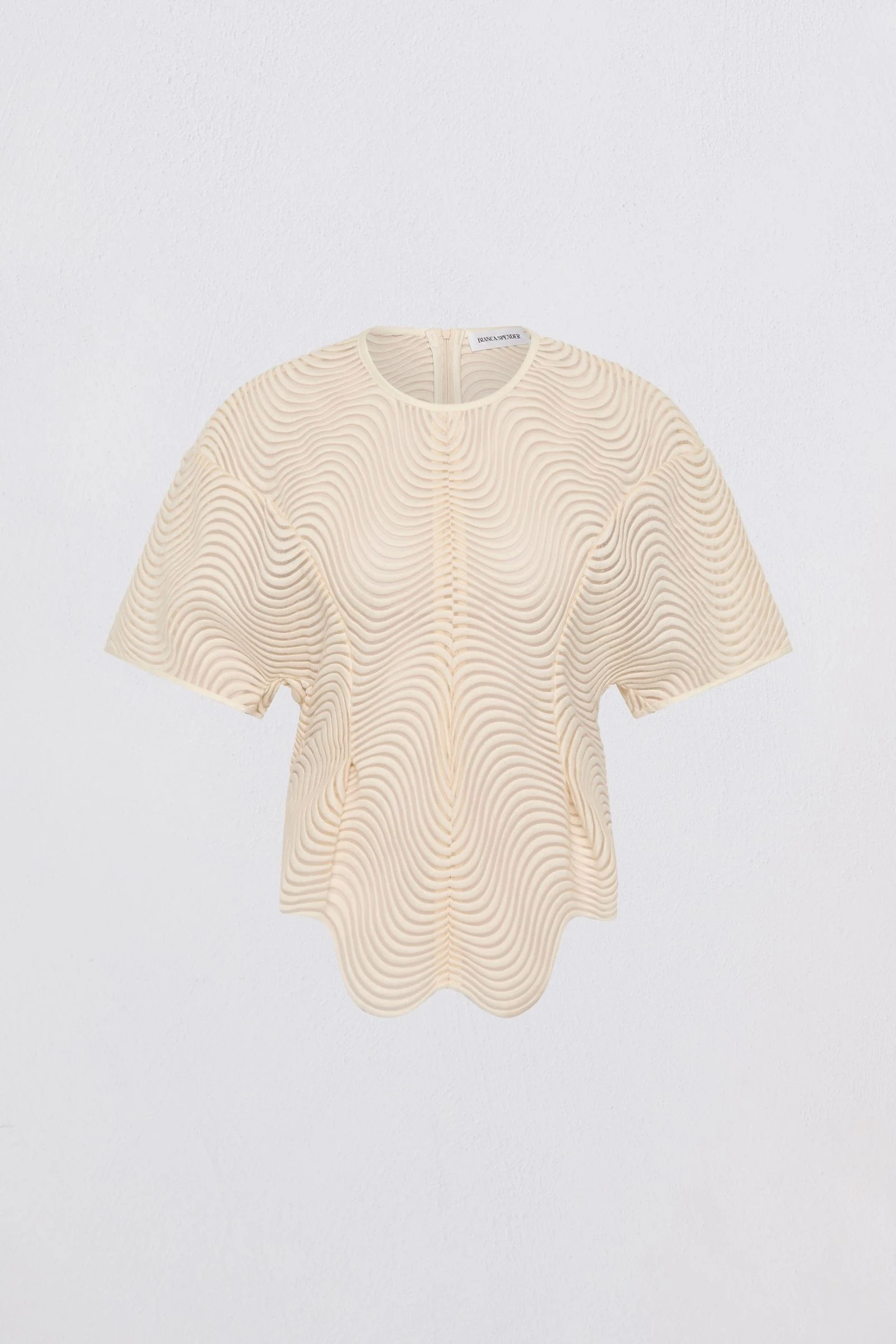 IVORY SCALLOPED LACE SHIFT TOP - Image 5