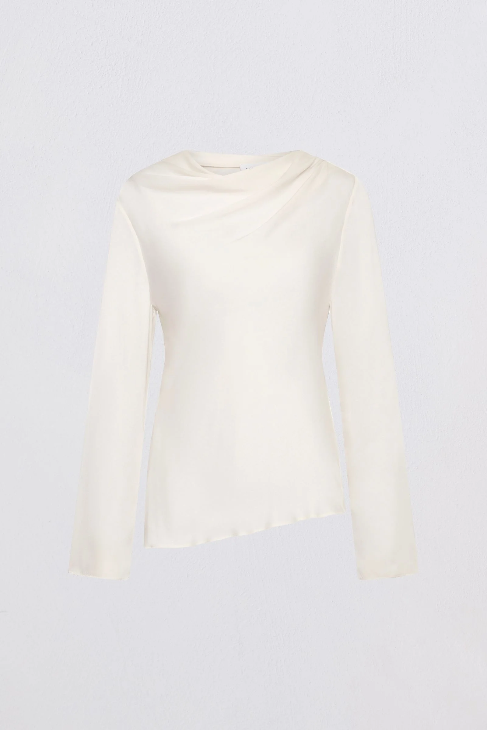 IVORY SILK CEZANNE LONG SLEEVE TOP - Image 7