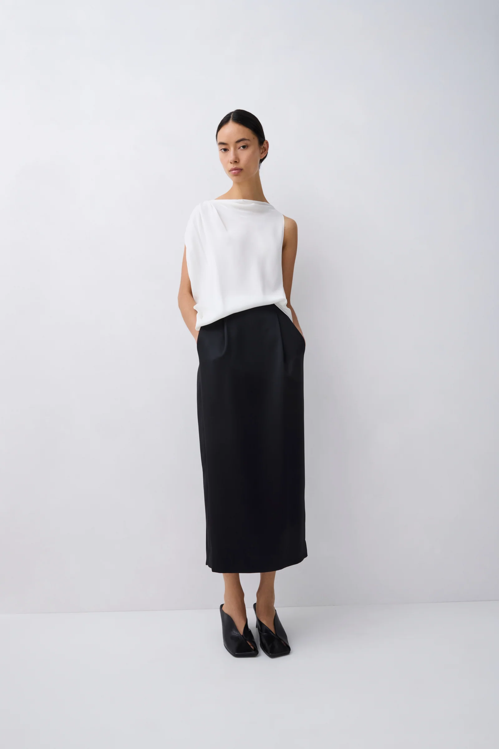 IVORY SILK ROMA TOP - Image 3