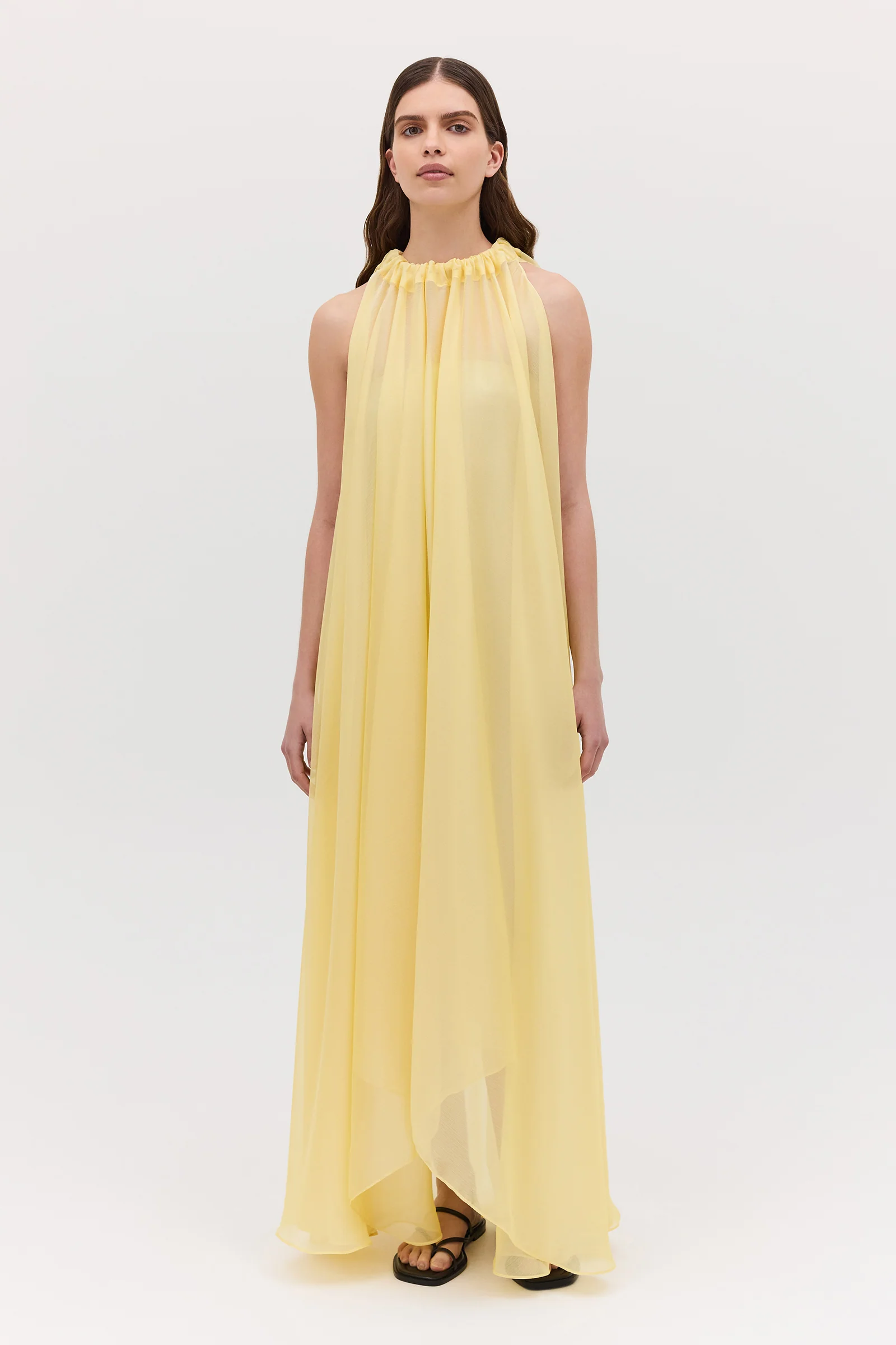LEMON CHIFFON EFFUSE DRESS - Image 3