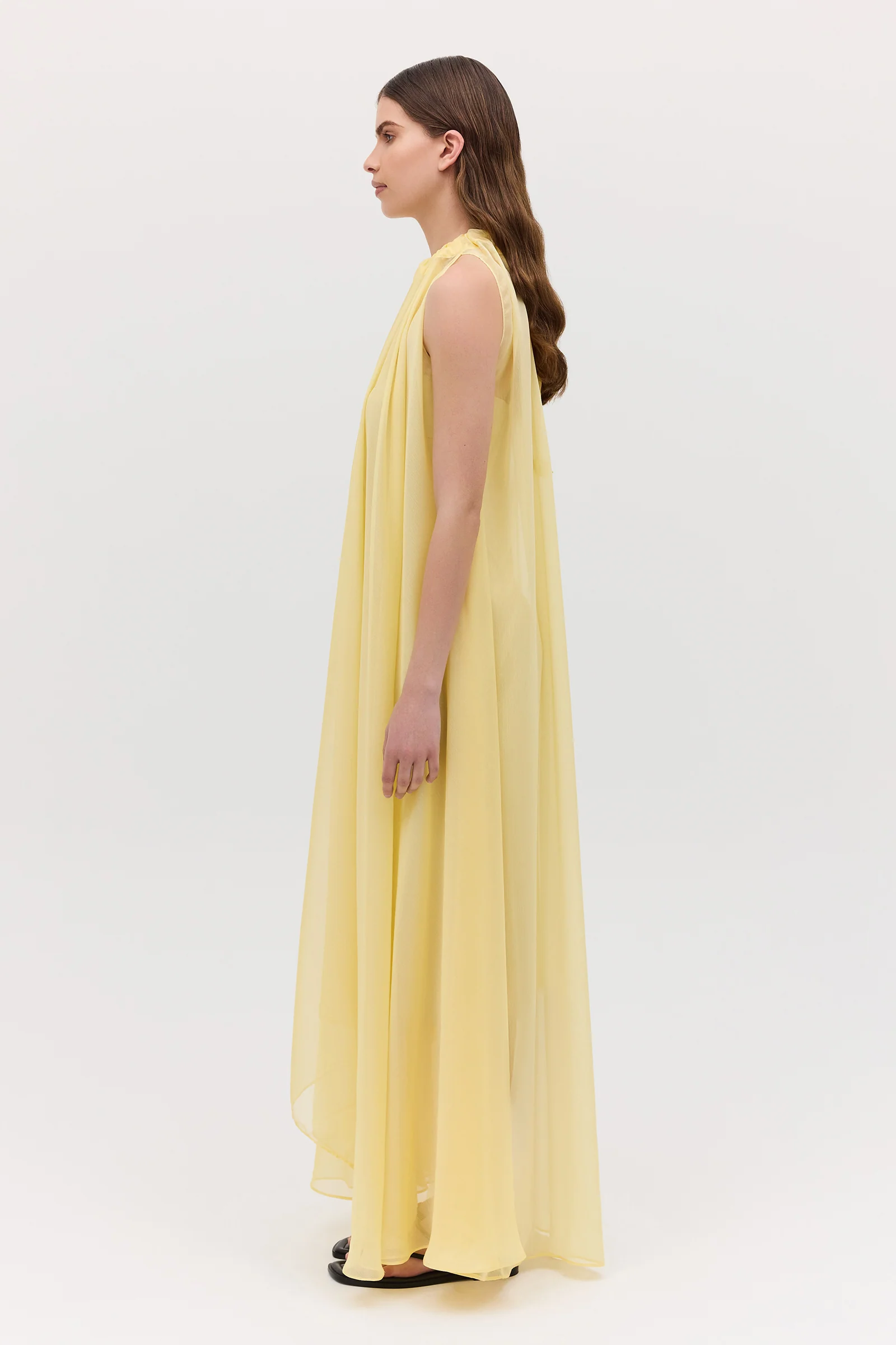 LEMON CHIFFON EFFUSE DRESS - Image 5