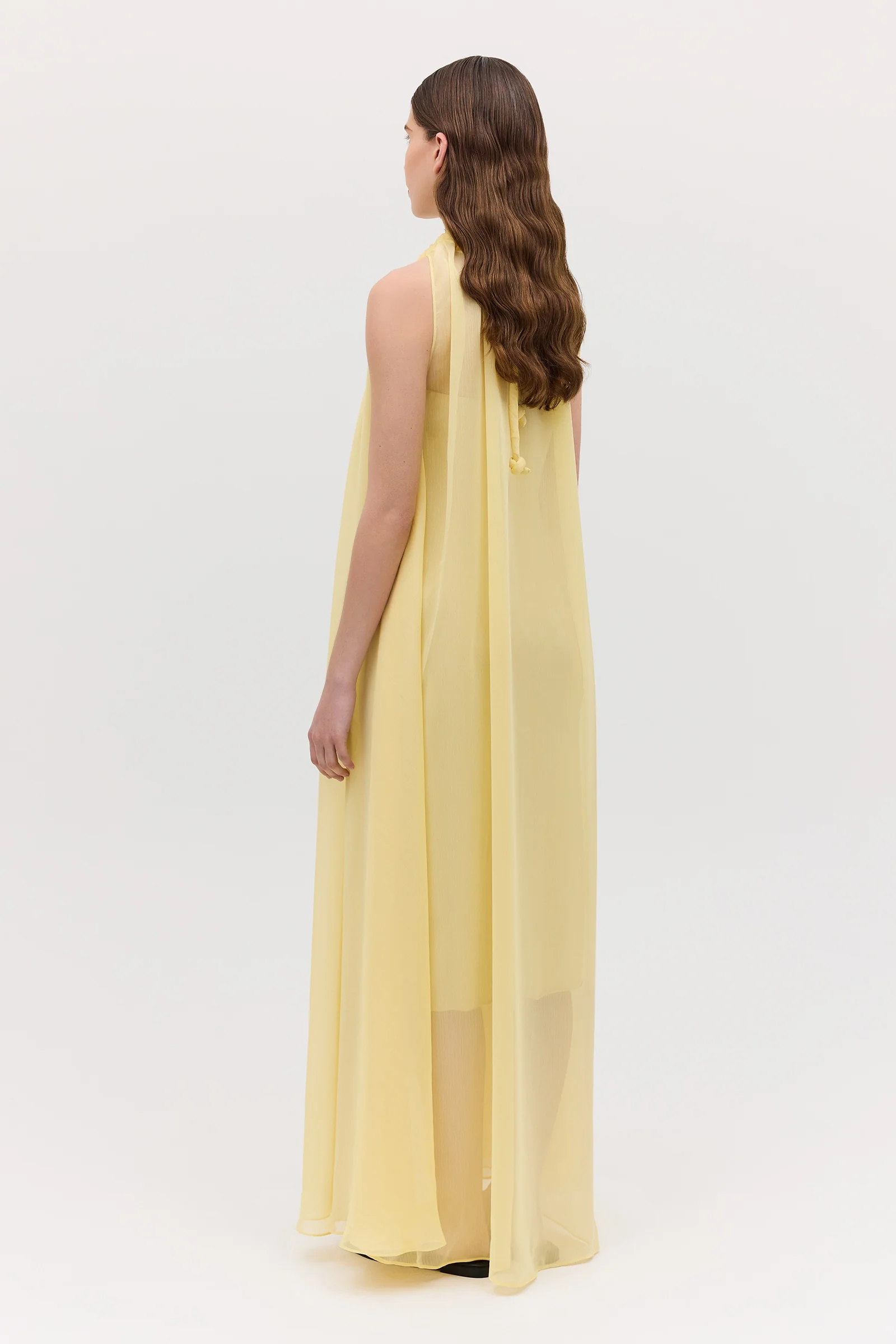 LEMON CHIFFON EFFUSE DRESS - Image 6