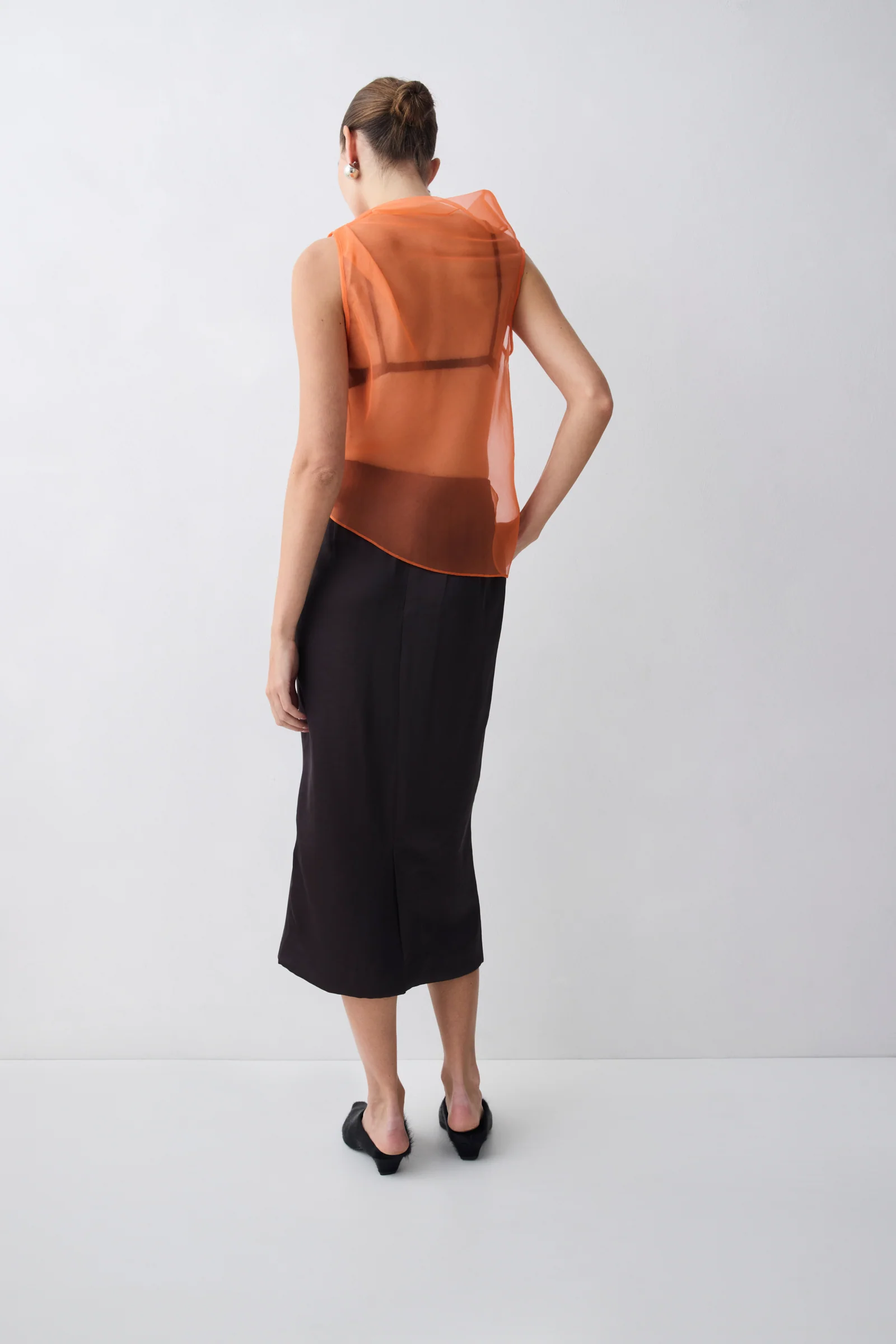 MANDARIN ORGANZA CEZANNE TOP