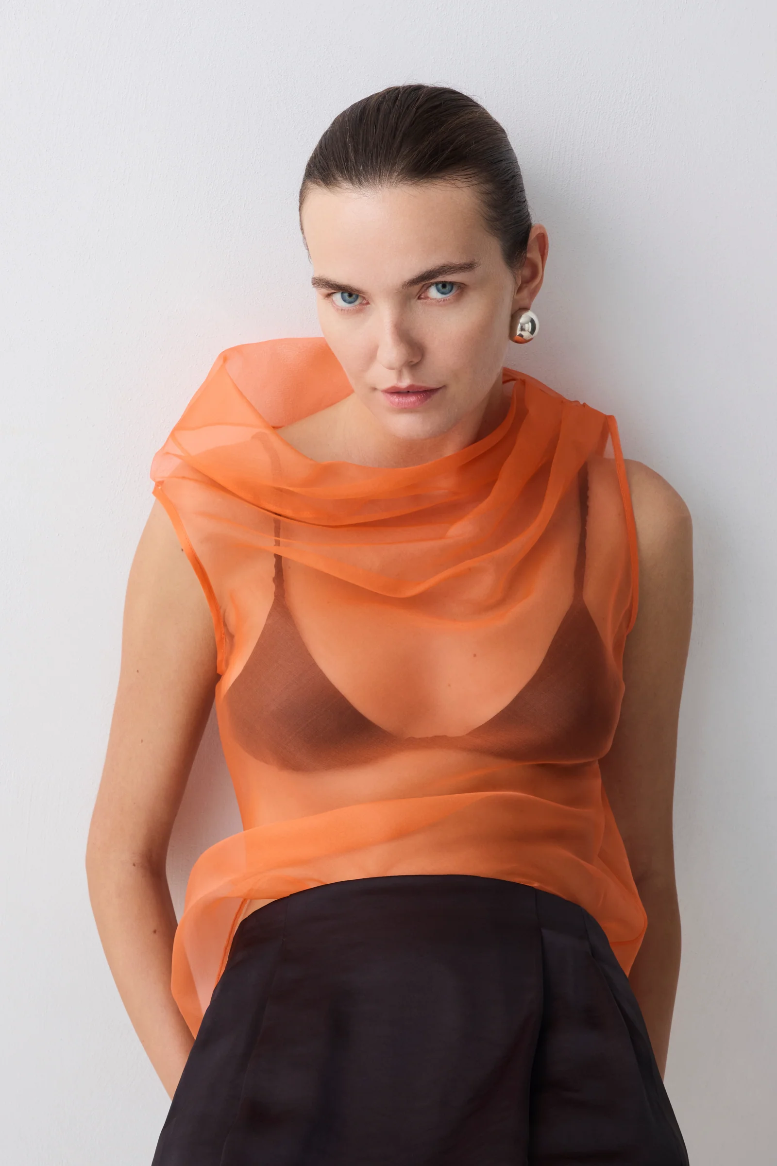 MANDARIN ORGANZA CEZANNE TOP - Image 3