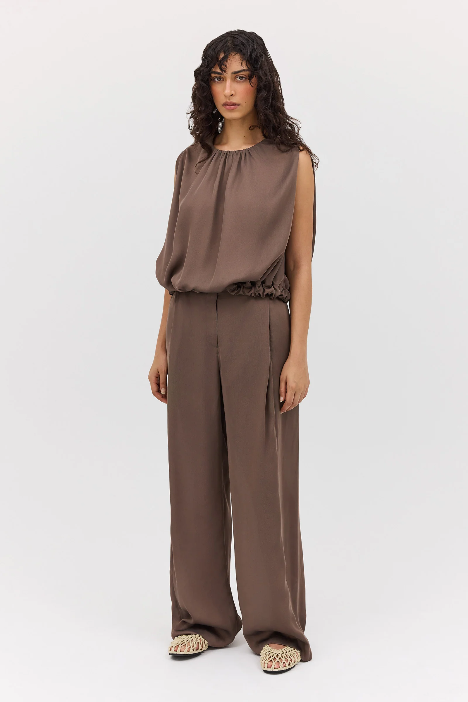 MUSHROOM CHIFFON RAY PANT - Image 3