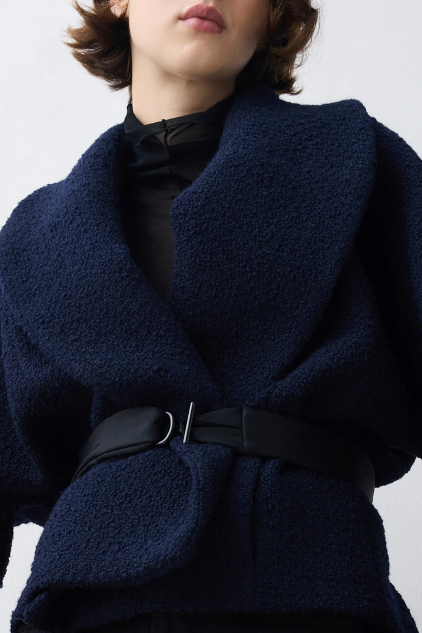 NAVY BOUCLE TWEED EVOLVE JACKET