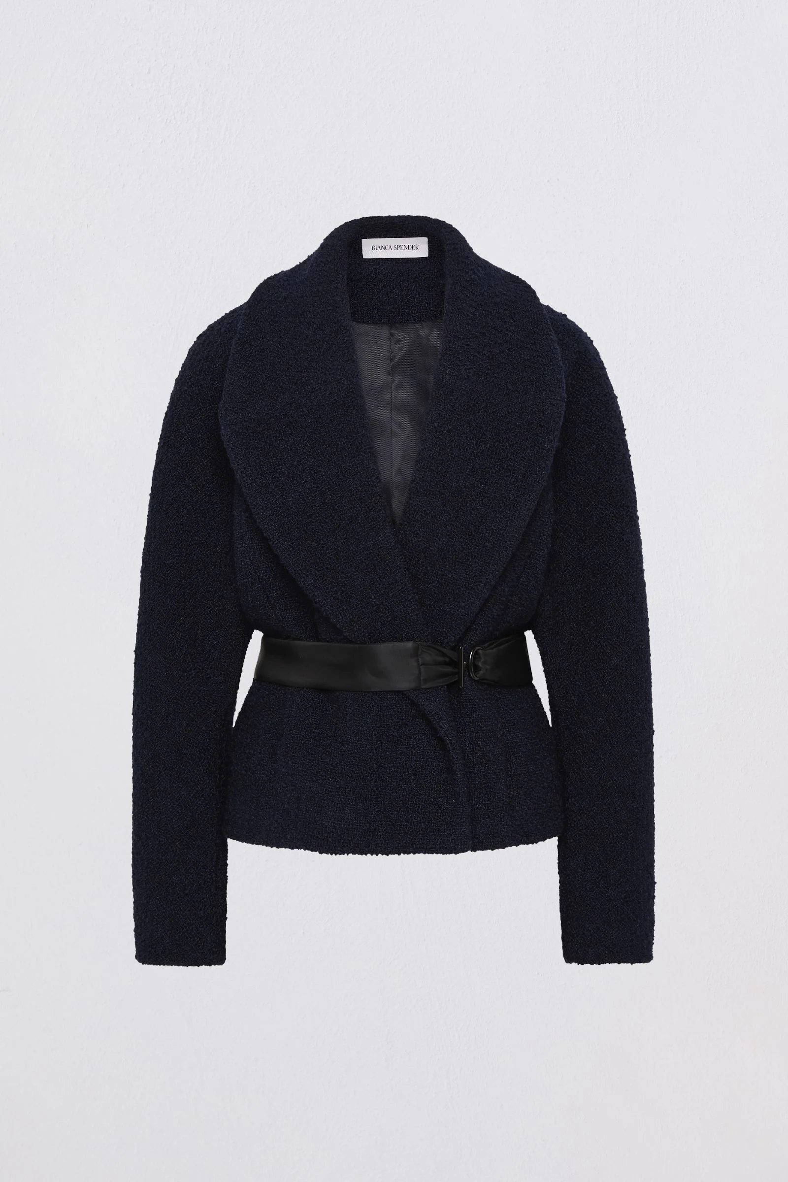 NAVY BOUCLE TWEED EVOLVE JACKET - Image 6