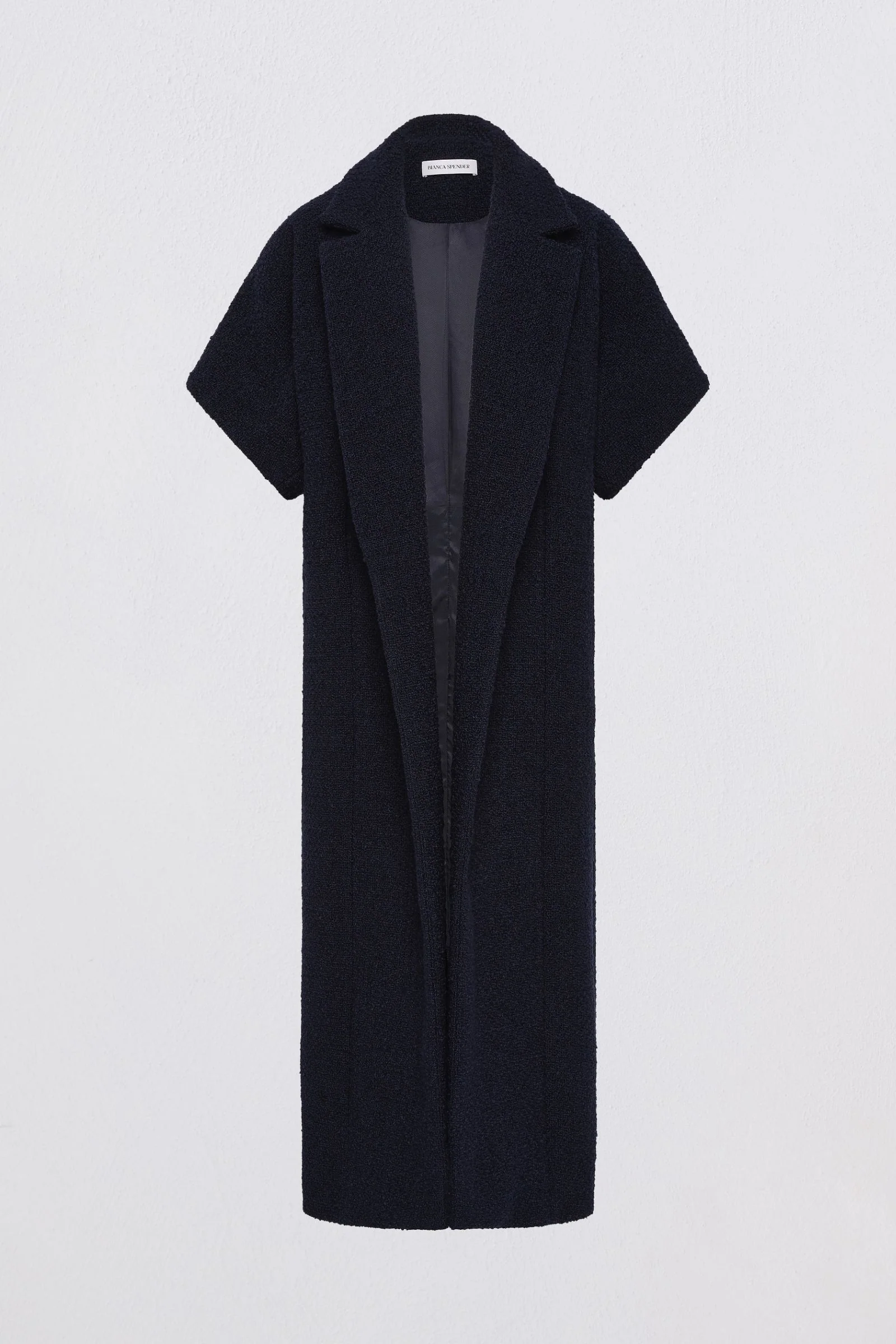 NAVY BOUCLE TWEED MUTUAL COAT - Image 4