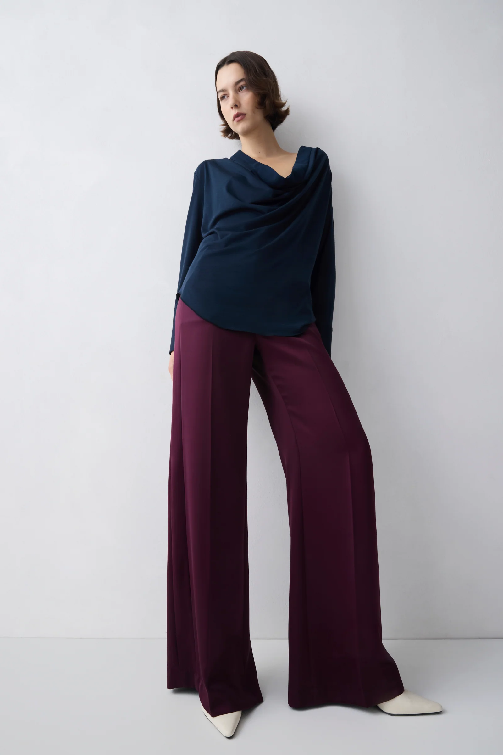 NAVY MERINO CASCADE TOP - Image 4