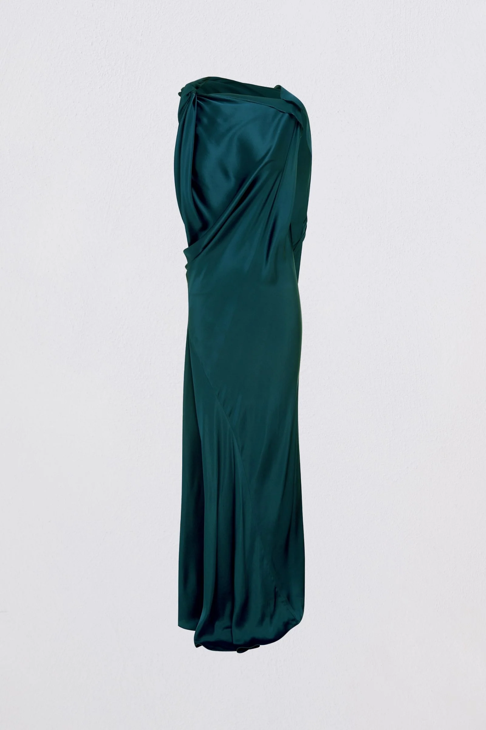 PETROL SILK ROMA GOWN - Image 7