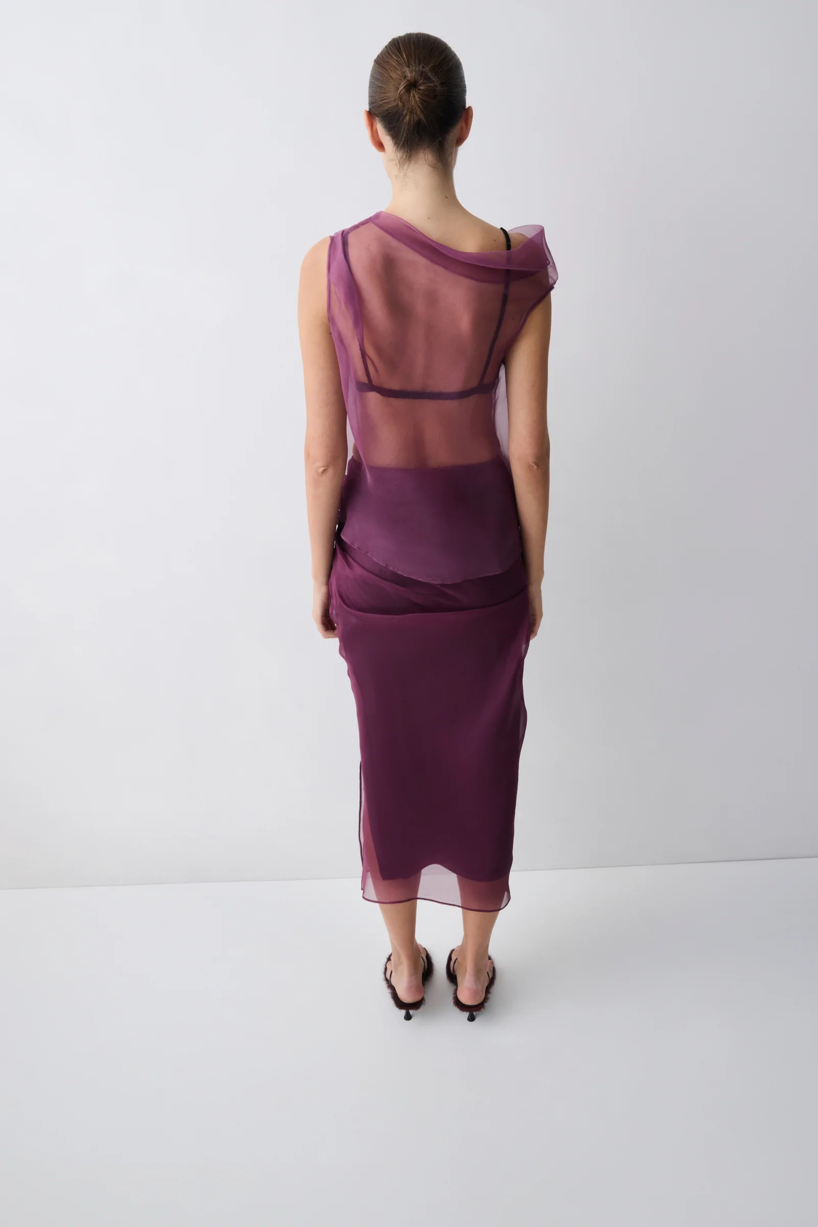 PLUM ORGANZA CEZANNE TOP - Image 3