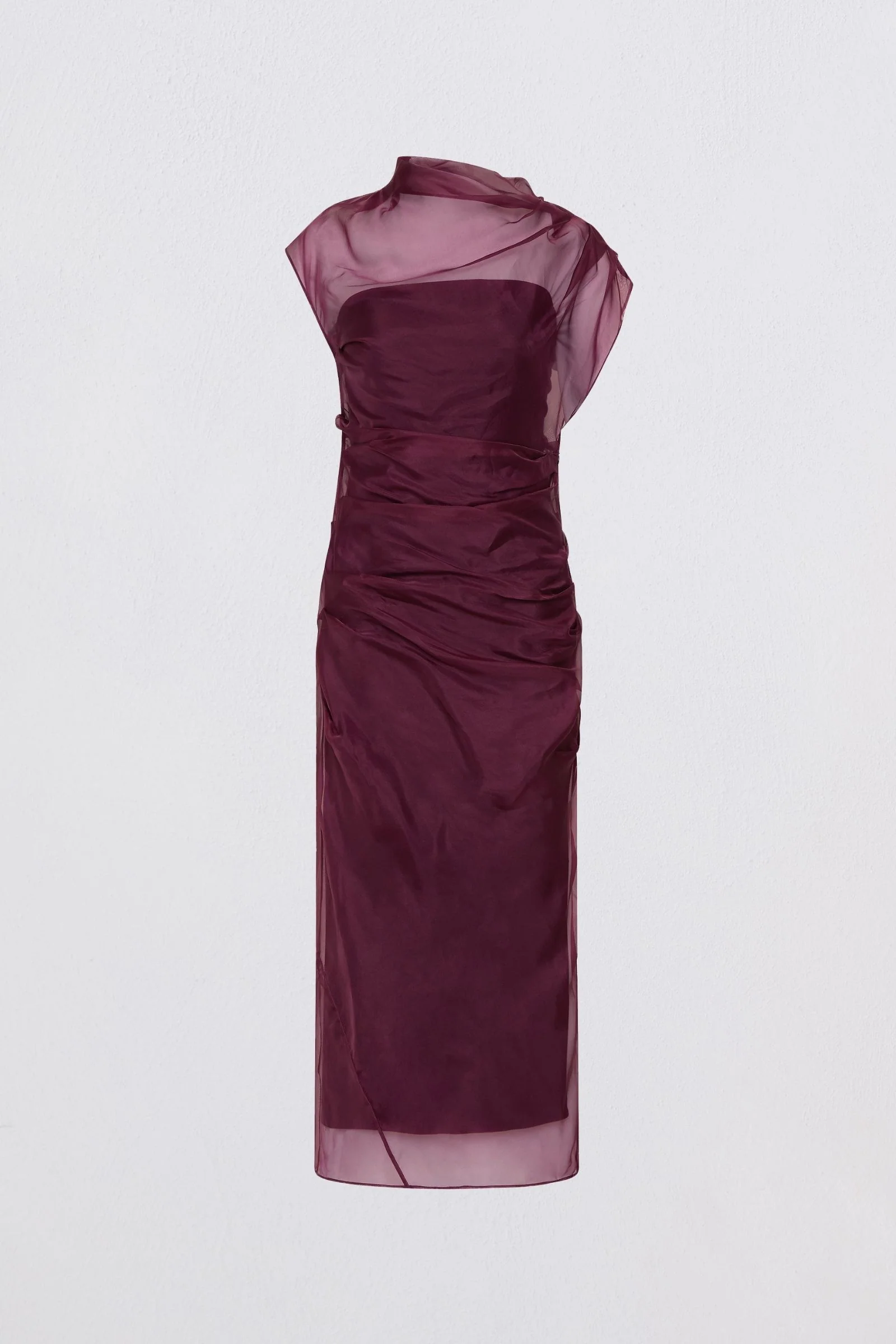 PLUM ORGANZA EMULATE DRESS - Image 6