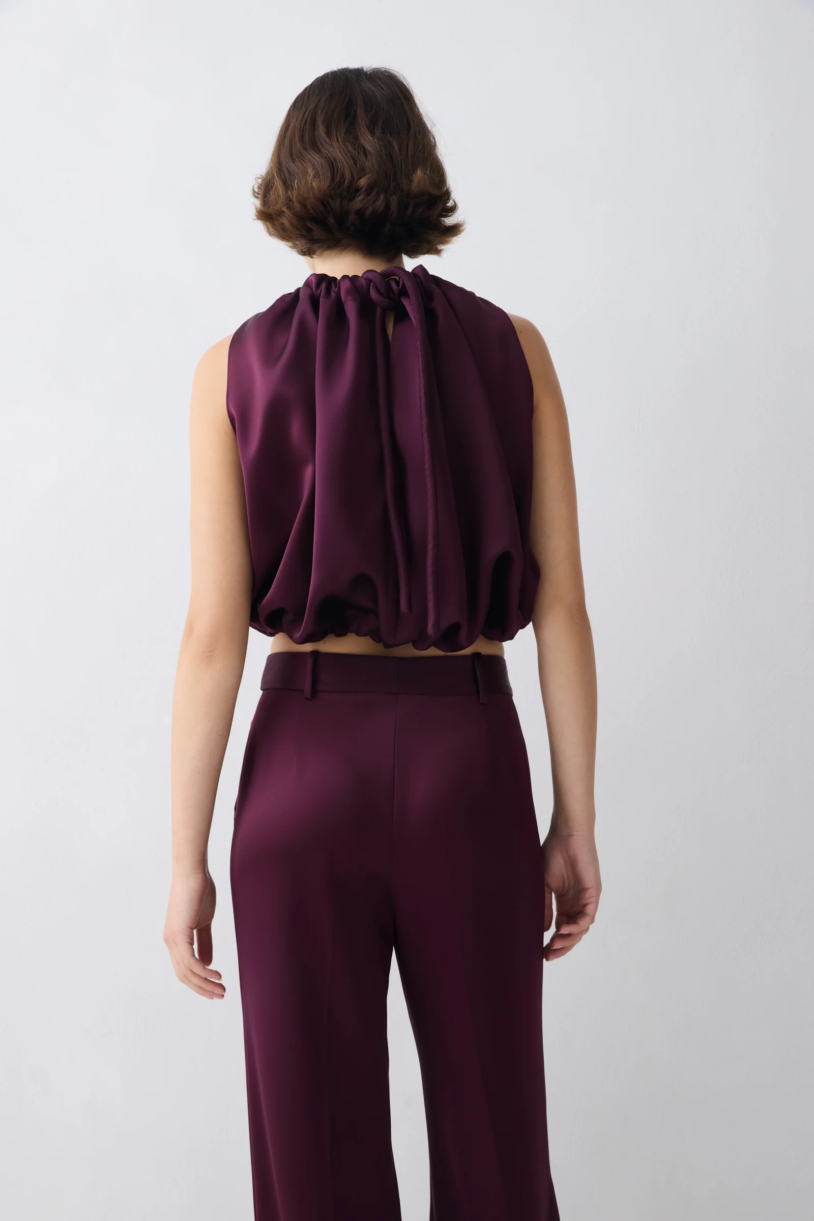 PLUM SATIN EMERGE TOP - Image 4