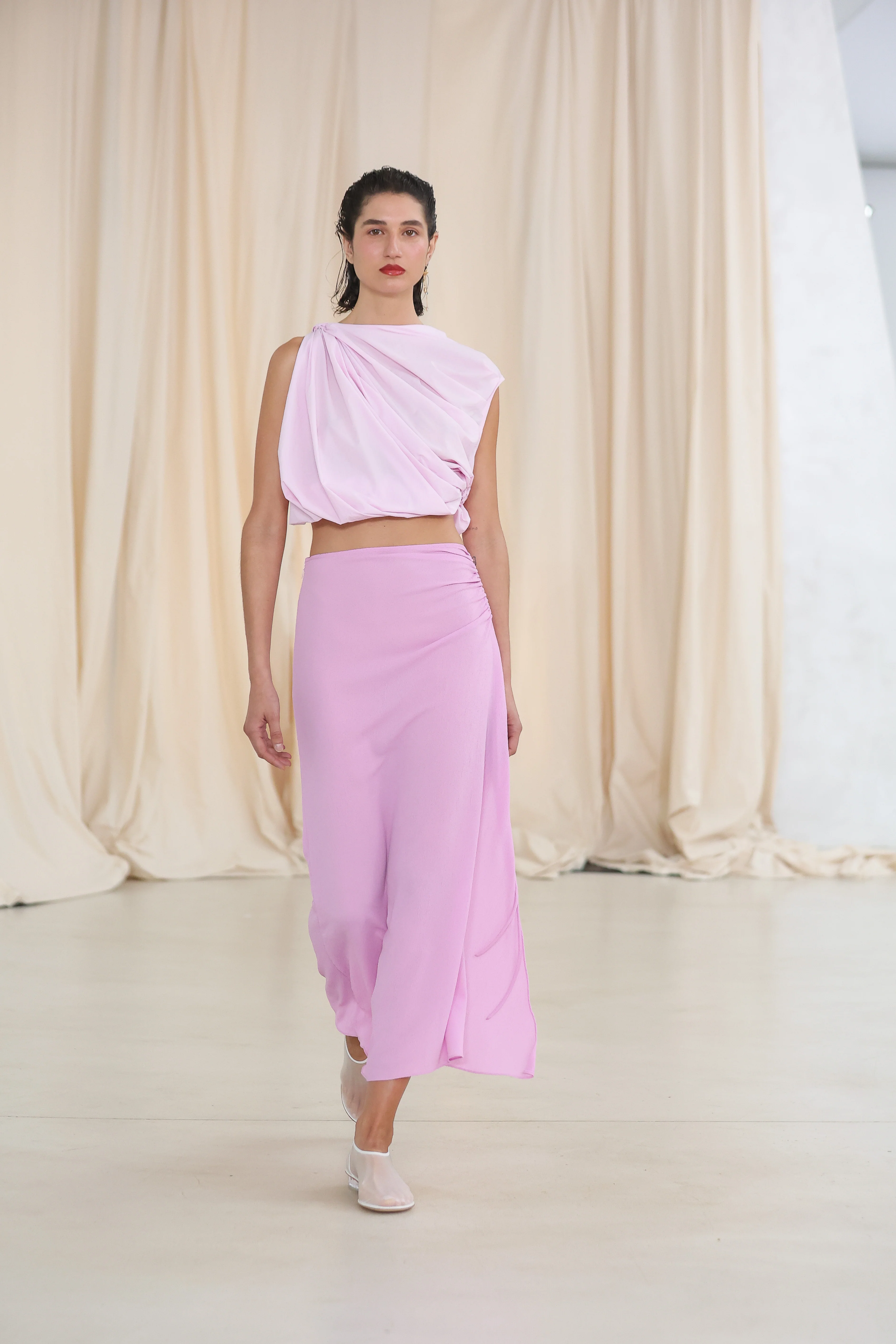 ROSE CRINKLE BANKSIA SKIRT - Image 7