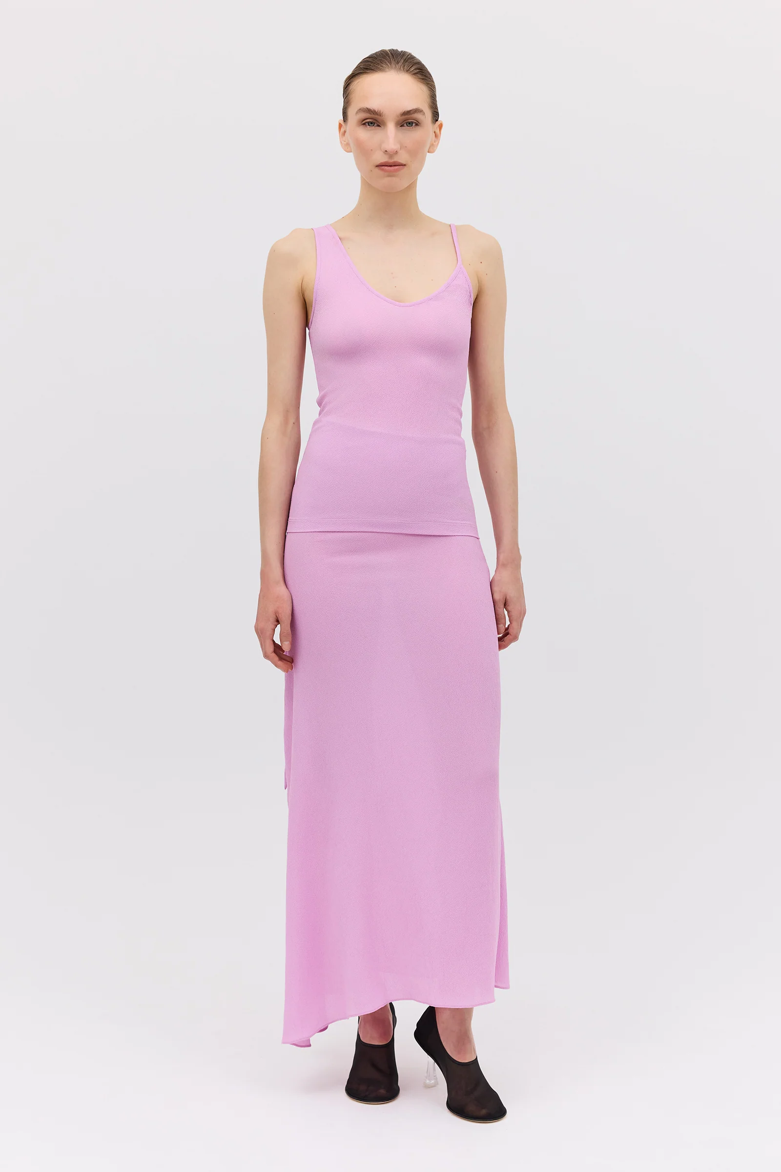 ROSE CRINKLE PLUNGE TOP - Image 3