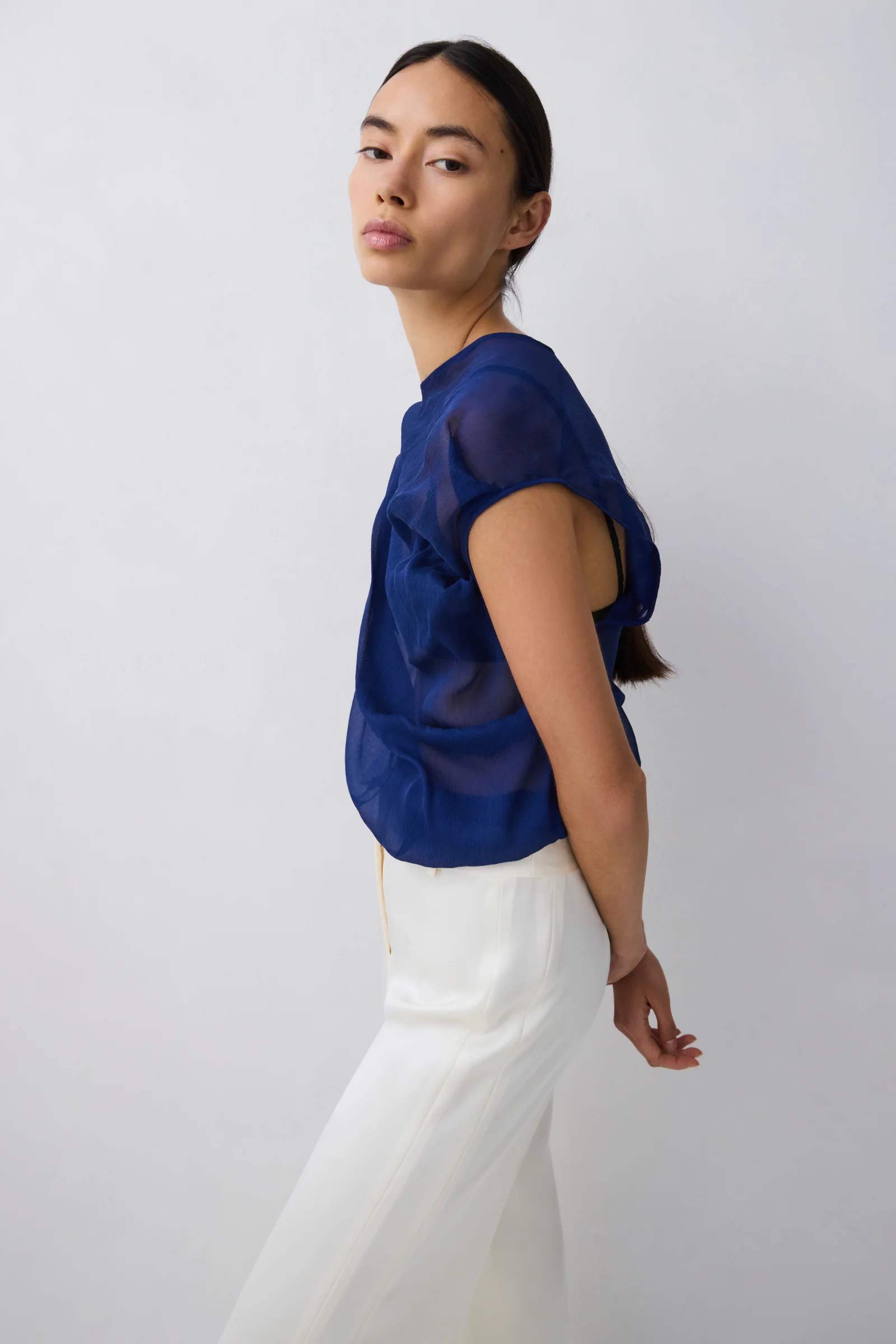 ROYAL SILK GEORGETTE TUMBLE TOP - Image 3