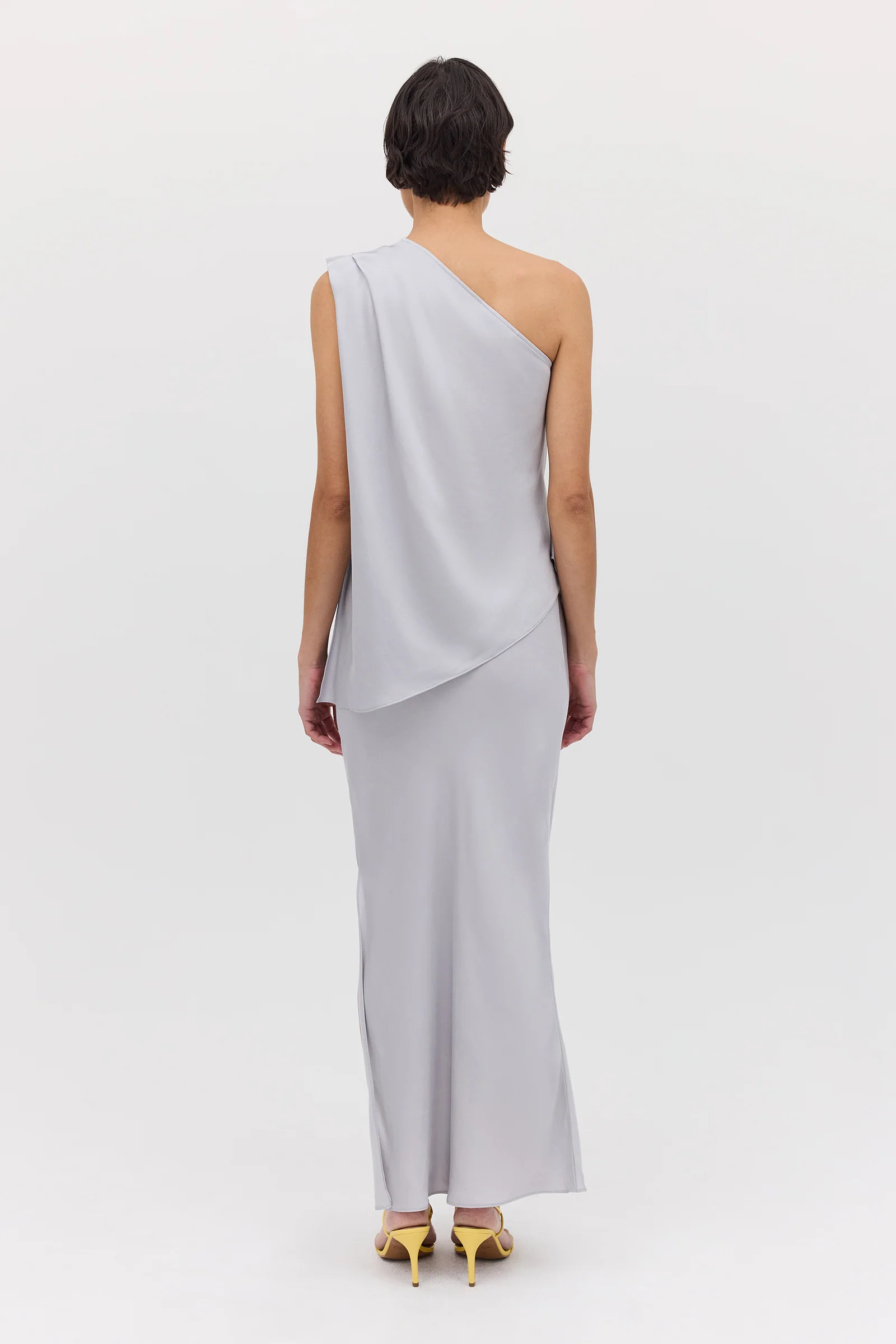 SILVER SATIN LEONORA SKIRT - Image 7