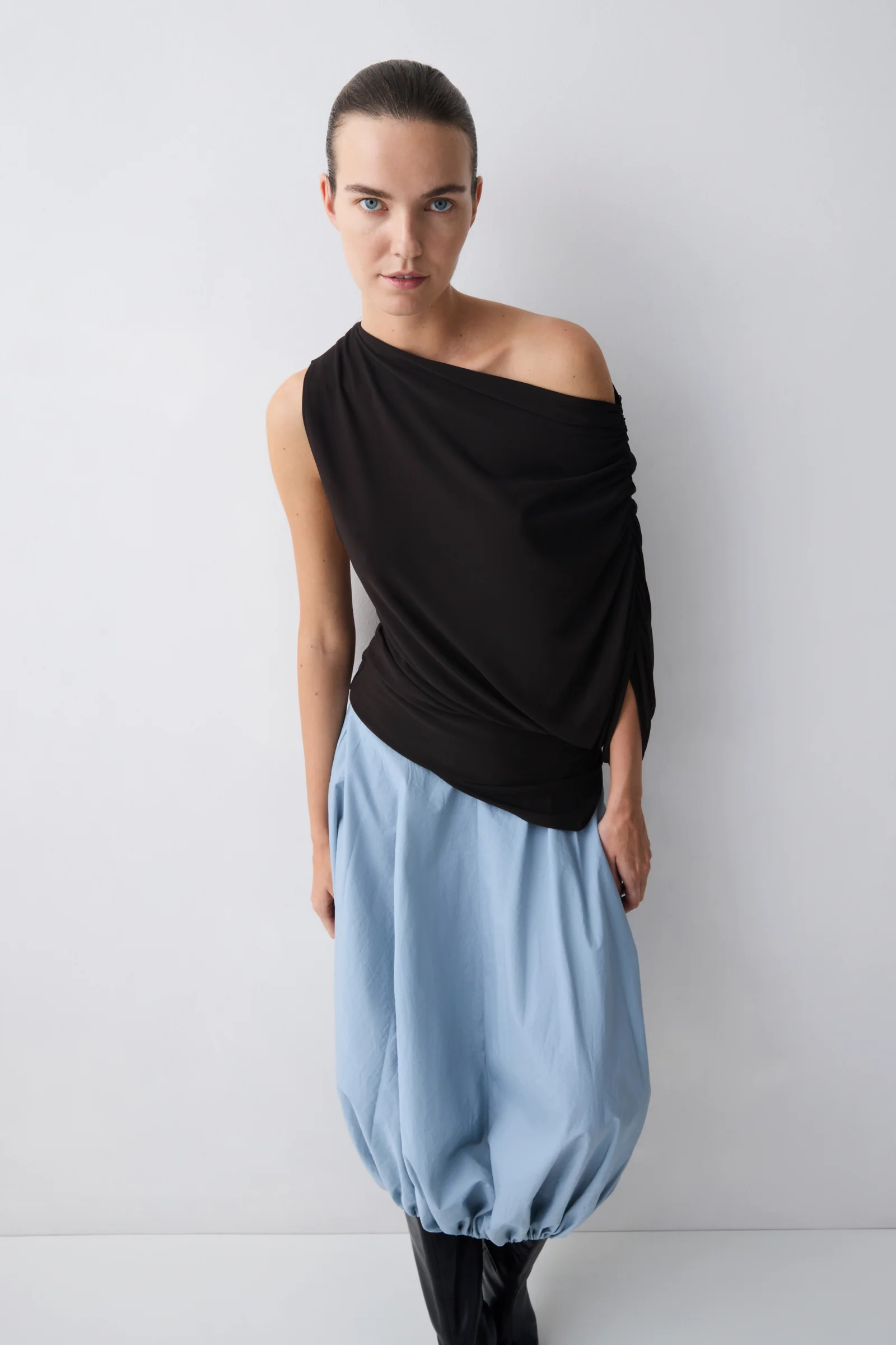 STEEL TAFFETA HORIZON SKIRT - Image 5