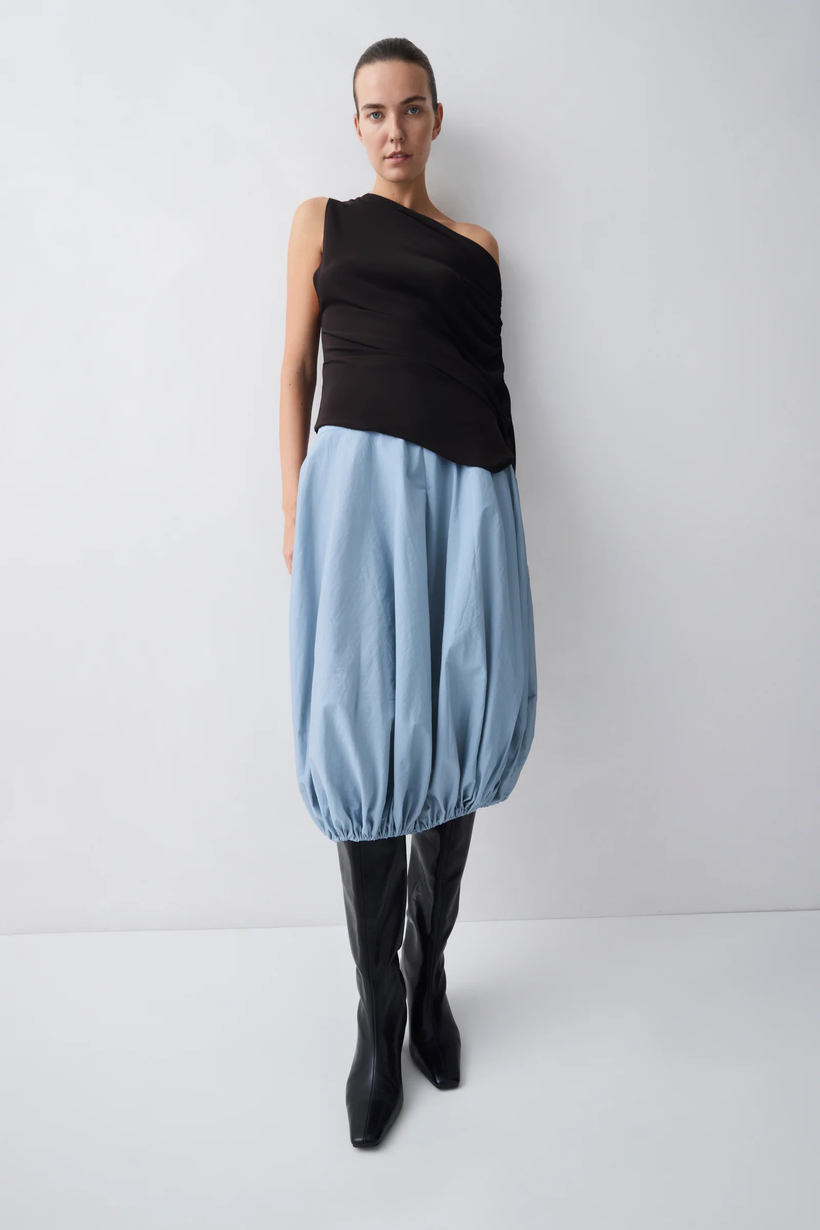 STEEL TAFFETA HORIZON SKIRT - Image 6