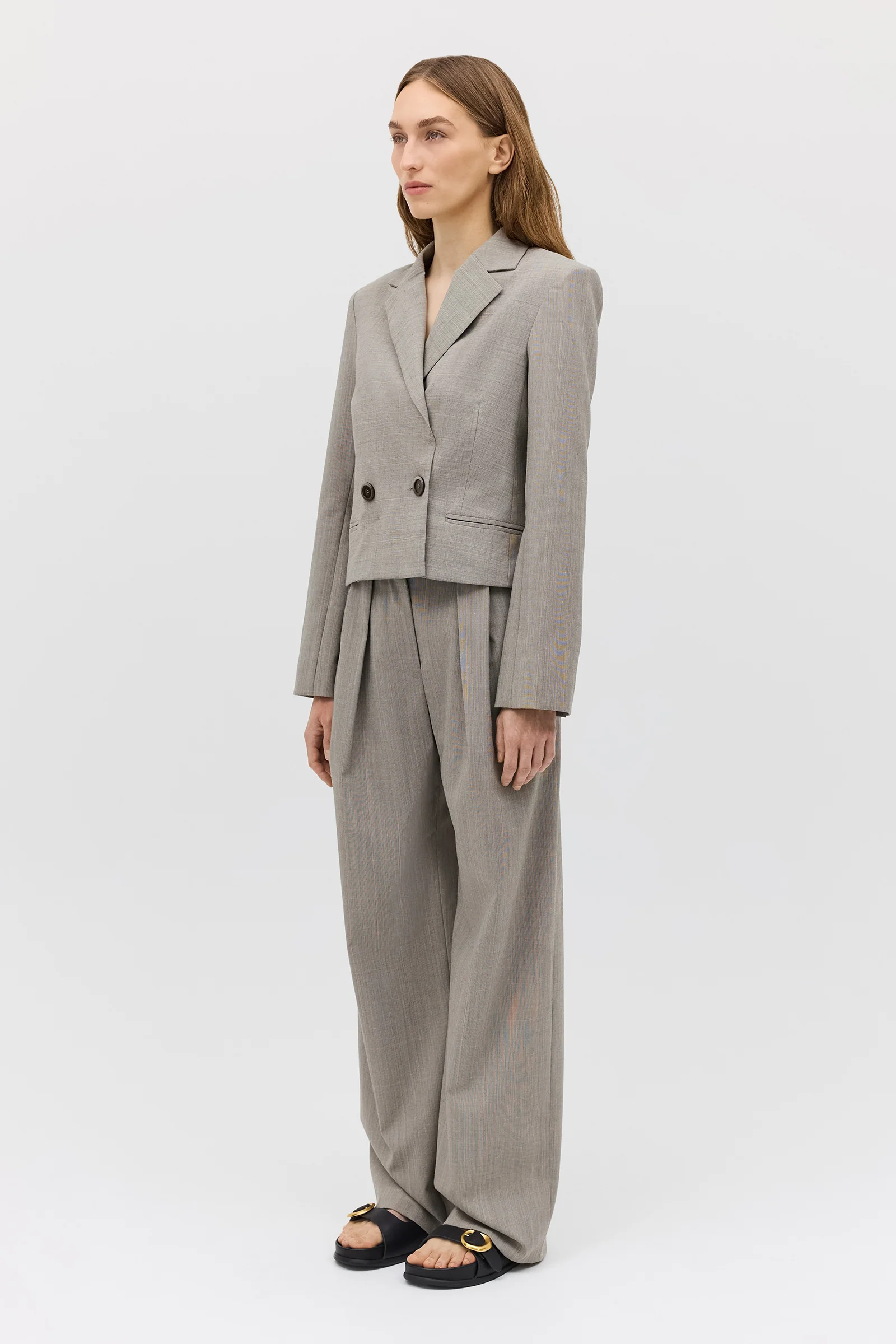 STONE CHECK SUITING MURMUR JACKET - Image 4