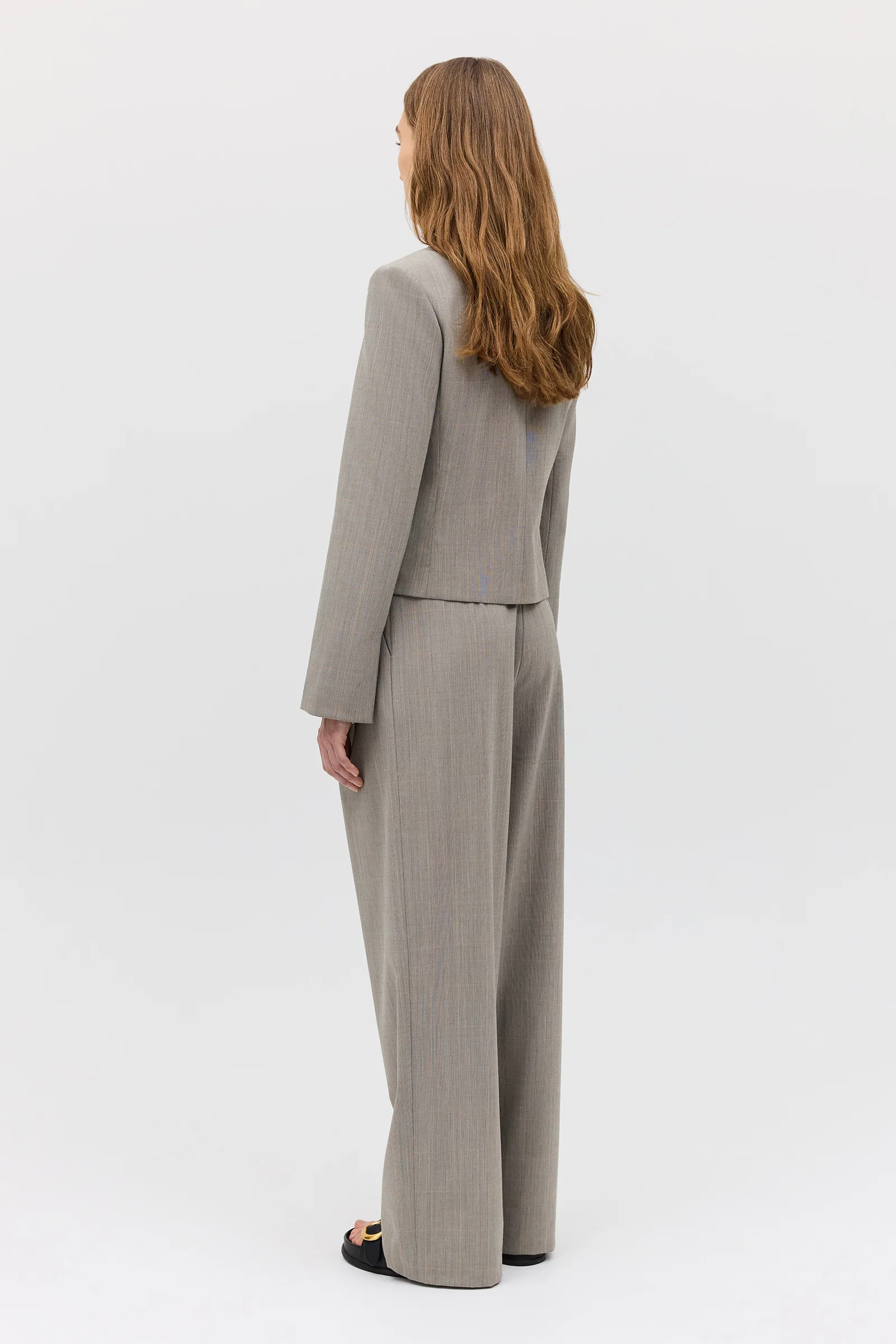 STONE CHECK SUITING MURMUR JACKET - Image 6