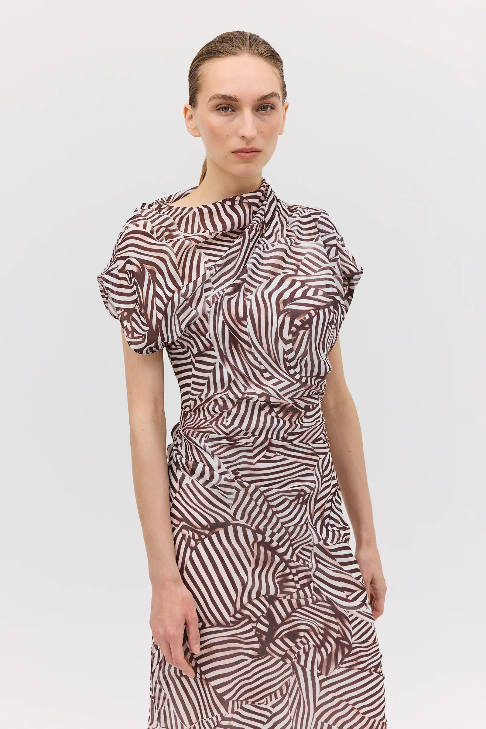 WHIRLPOOL STRIPE DECODE DRESS - Image 3
