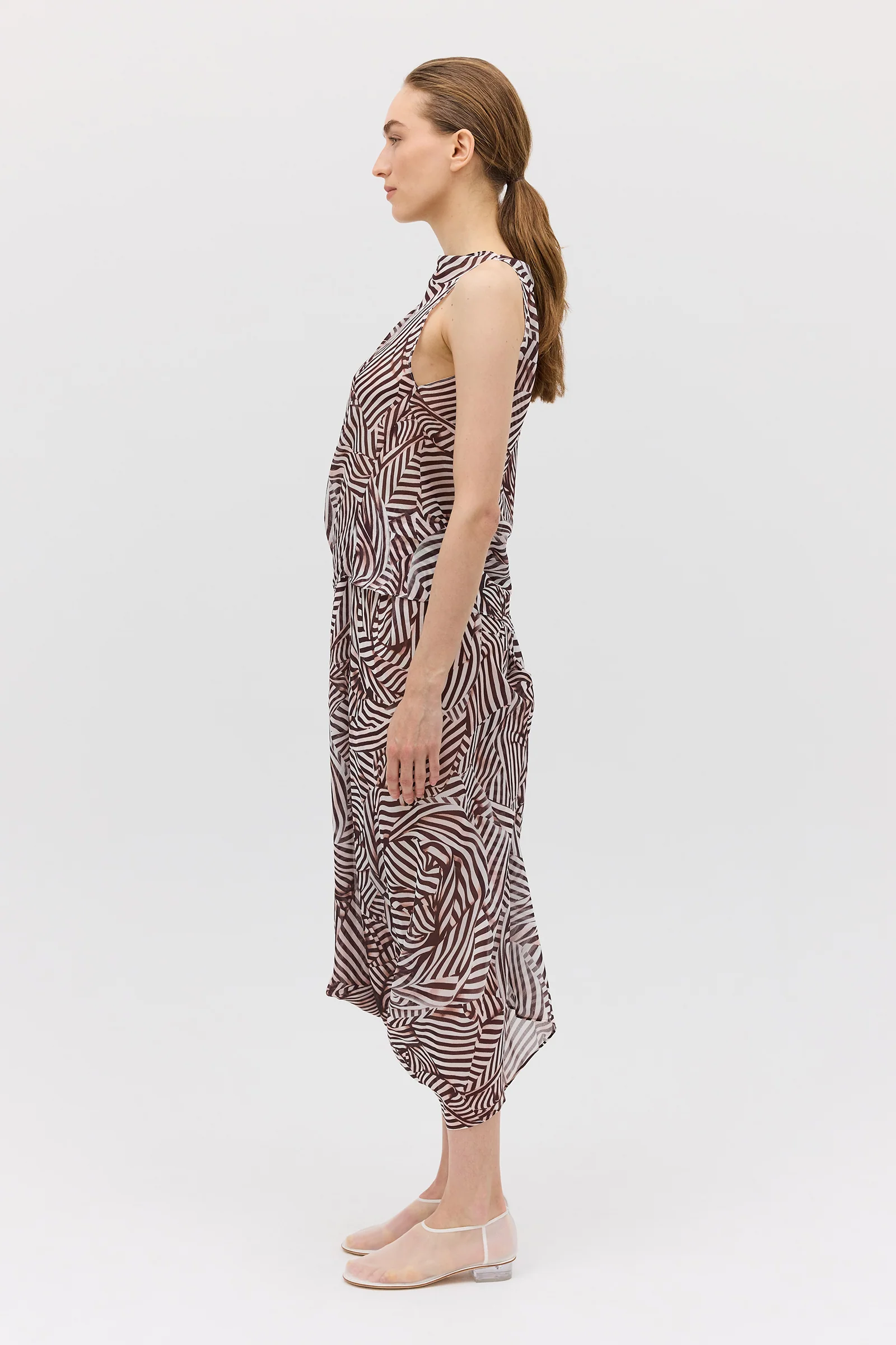 WHIRLPOOL STRIPE SILK ROMA TOP - Image 5