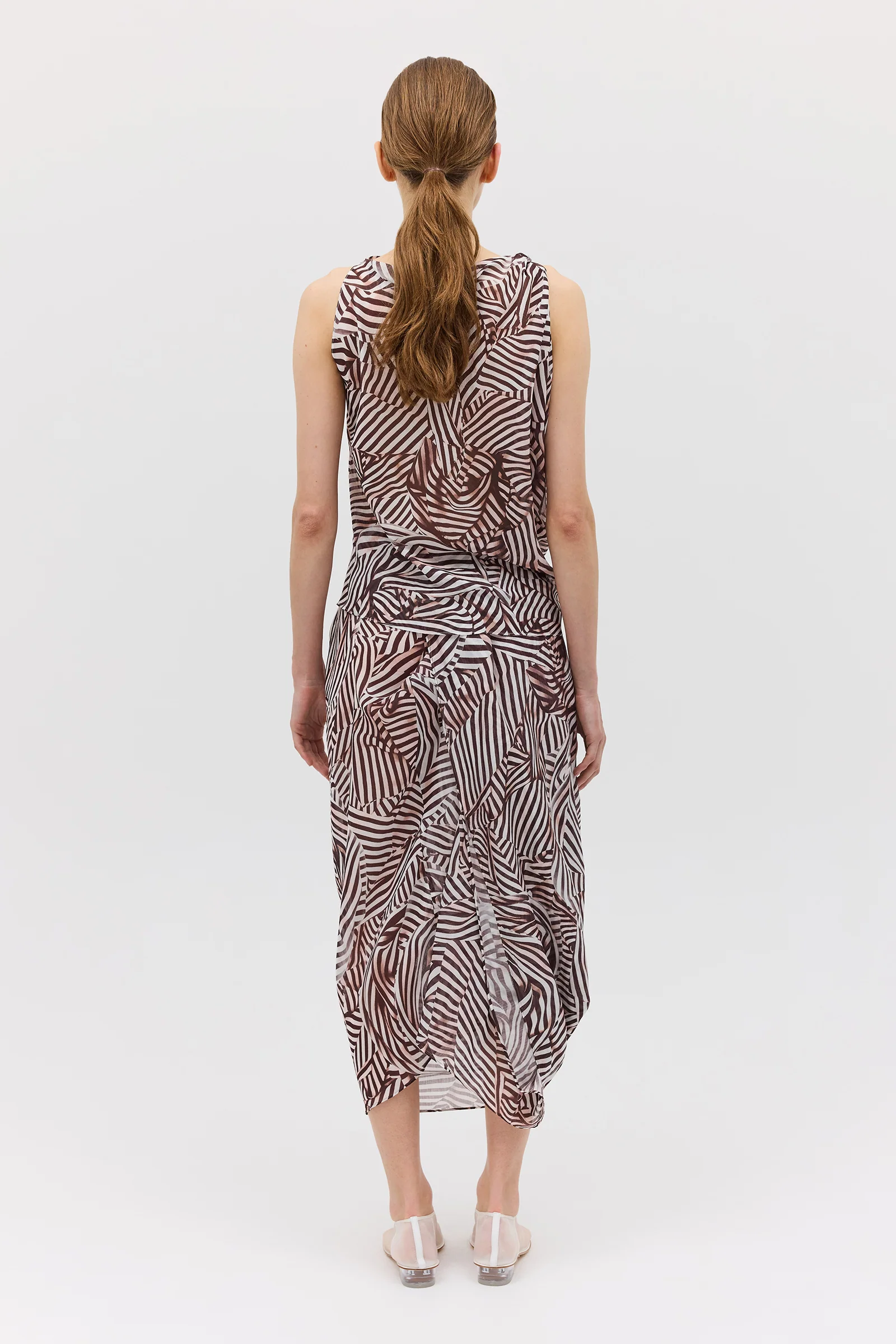 WHIRLPOOL STRIPE SILK ROMA TOP - Image 7