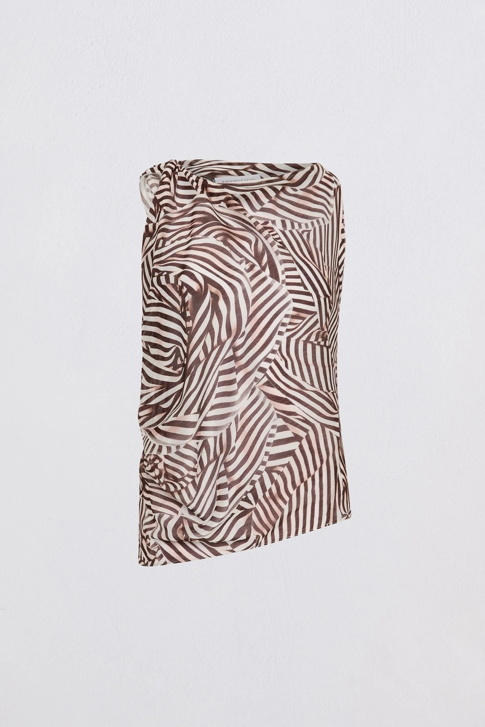 WHIRLPOOL STRIPE SILK ROMA TOP - Image 8